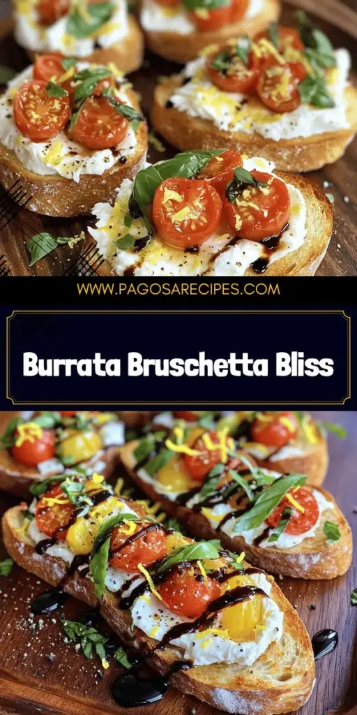 Elevate your appetizer game with this flavorful and simple Burrata Bruschetta recipe! Discover how to create an impressive dish using fresh ingredients like creamy burrata, vibrant cherry tomatoes, and fragrant basil. Perfect for gatherings or cozy nights in, this easy-to-follow guide will have you serving up mouthwatering bruschetta in no time. Click through to explore the full recipe and tips for delicious variations that will delight your guests!