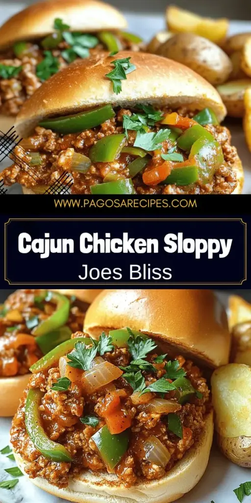 Looking for a quick and delicious dinner? Try these Cajun chicken sloppy joes! This recipe combines ground chicken and bold Cajun spices for a fun, flavor-packed meal that will satisfy everyone. Perfect for busy weeknights or casual gatherings, these sloppy joes are easy to make and customizable with your favorite toppings. Click now to get the full recipe and impress your family with this zesty twist on a classic dish!