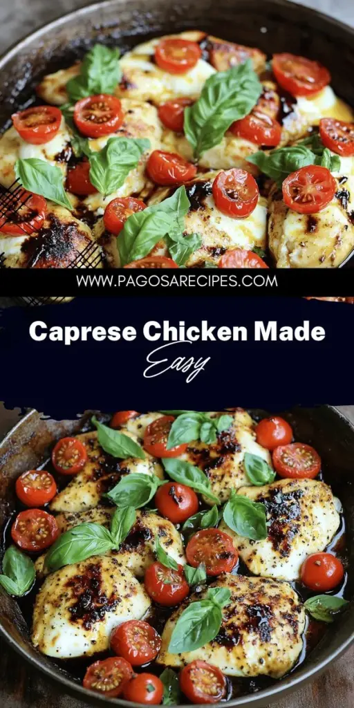 Impress your family with a mouthwatering meal using this Classic Caprese Chicken recipe! Juicy chicken breasts topped with fresh mozzarella, vibrant cherry tomatoes, and fragrant basil create a dish that’s as delightful as it is simple. Follow our easy step-by-step guide and discover tips for enhancing flavors. Ready to make this delicious dish? Click through to explore the full recipe and elevate your dinner game tonight!