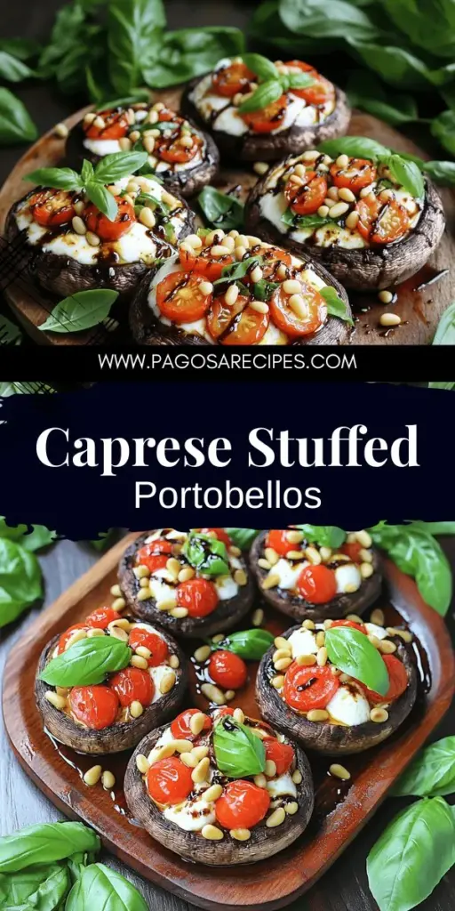 Discover the delightful taste of Portobello Mushrooms Filled with Caprese Delight! This easy recipe combines juicy tomatoes, fresh mozzarella, and aromatic basil for a flavorful dish everyone will love. Perfect for a nutritious meal, these mushrooms are packed with wholesome ingredients and are sure to impress. Ready to elevate your cooking? Click through to explore the full recipe and bring this delicious dish to your table!