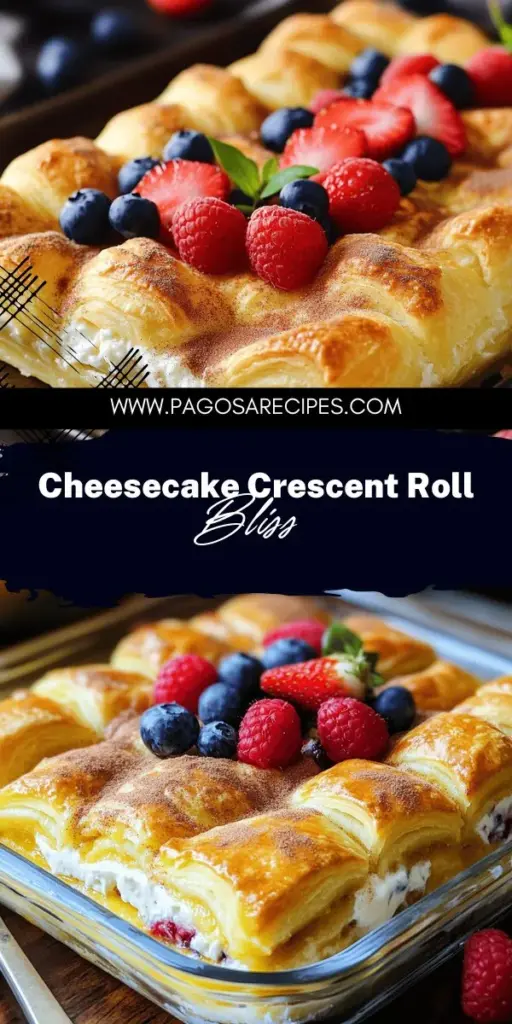 Impress your family with the Best Recipe for Cheesecake Crescent Rolls Casserole Delight, a sweet and easy dessert perfect for any occasion. This creamy casserole features a delightful blend of cream cheese and flaky crescent rolls, creating a warm treat that's irresistibly delicious. Top with fresh berries for an extra burst of flavor. Ready to indulge? Click through to explore this mouthwatering recipe and bring joy to your table!