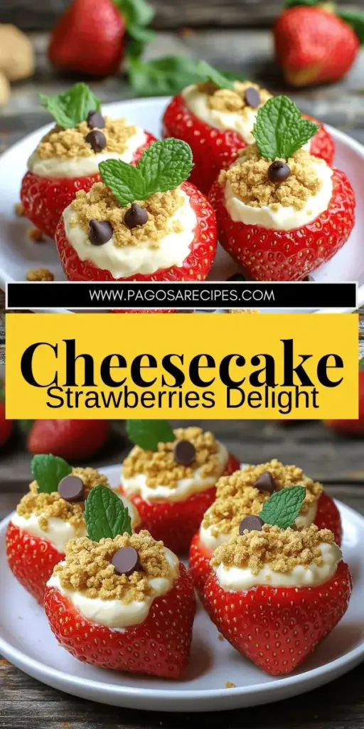 Looking for the ultimate party dessert? Cheesecake Stuffed Strawberries are your answer! These delightful treats combine fresh strawberries with a creamy cheesecake filling, making them both beautiful and delicious. Perfect for gatherings or a sweet craving, they are easy to make and customize. Dive into the simple recipe now and impress your guests with this fun and tasty dessert. Click through to discover all the steps and tips to create this crowd-pleaser!