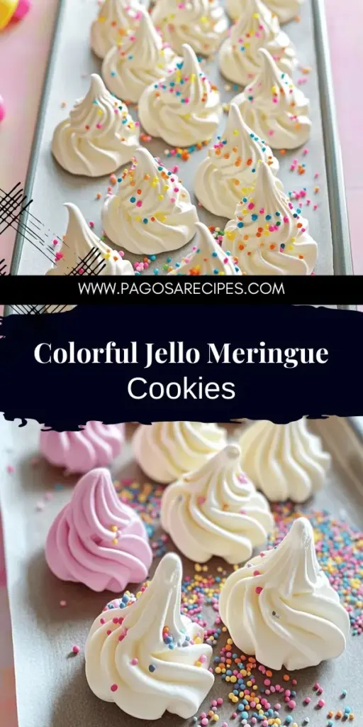 If you're craving a delightful treat, discover how to make Easy Jello Meringue Cookies! These vibrant cookies are not just a visual delight but are incredibly easy to prepare and bursting with flavor. Perfect for all ages, they can be customized with your favorite Jello flavors and fun toppings. Ready to impress your friends and family? Click through for the full recipe and baking tips to create these magical meringue cookies that everyone will adore!