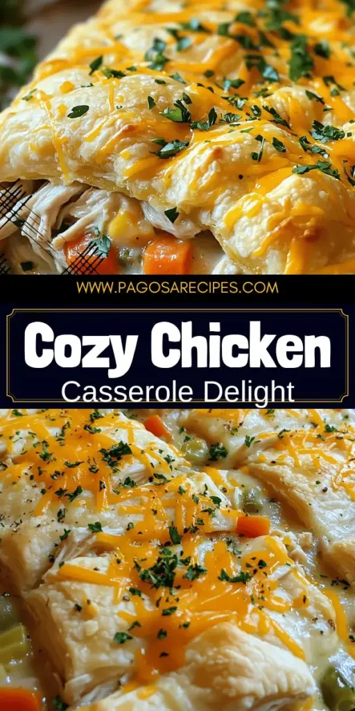 Craving comfort food? Discover the ultimate Chicken Pot Pie Casserole with this simple and tasty recipe! Packed with tender chicken, creamy soup, and fresh veggies, all topped with flaky crescent roll dough, it's perfect for busy nights or family dinners. In just a few steps, you can create a heartwarming meal everyone will love. Click through to explore the full recipe and tips for making the perfect casserole!