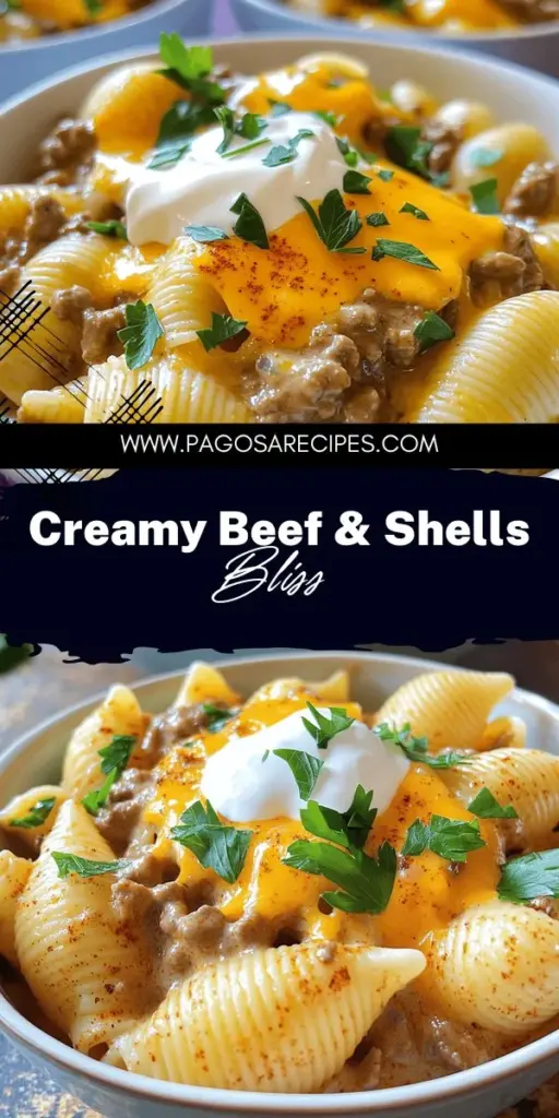 Craving comfort food? Try this Creamy Beef and Shells recipe that's sure to warm your heart! With just a few simple ingredients, you can create a rich, hearty dish that's perfect for family dinners or cozy nights in. This recipe offers tasty variations and easy substitutions for dietary needs. Don’t miss out on this creamy delight! Click through now to explore the full recipe and start cooking deliciousness today!