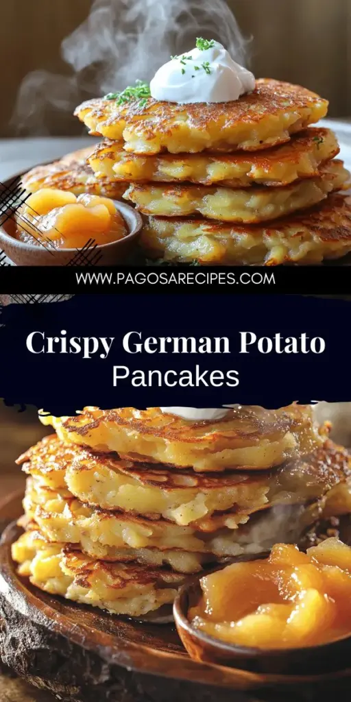 Savor the crispy delight of homemade German potato pancakes! This simple yet flavorful recipe is perfect for anyone looking to create a delicious snack. Discover essential tips, key ingredients, and step-by-step instructions, along with fun variations and storage tips for leftovers. Whether you enjoy them with sour cream or applesauce, these pancakes are sure to impress. Click through to explore the full recipe and satisfaction awaits!