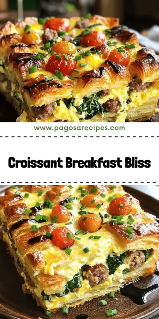 Elevate your morning with this delicious Breakfast Strata with Croissants! This recipe combines flaky croissants, eggs, creamy milk, and your choice of cheeses and veggies to create a hearty dish that's perfect for brunch or family gatherings. It’s easy to make and full of flavor, bringing a delightful twist to your breakfast routine. Click through to discover the full recipe and impress everyone with this tasty masterpiece!