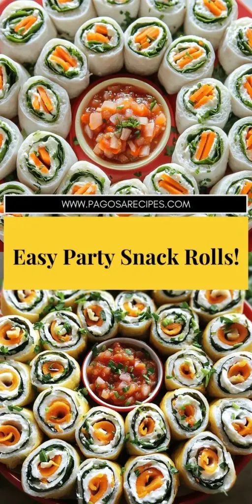 Impress your guests with these simple and delicious Party Snack Rolls, the ultimate bite-sized treat for gatherings! Our easy guide walks you through creating these flavorful rolls using fresh ingredients like cream cheese, turkey, and veggies. With endless variations and serving suggestions, there's a perfect roll for everyone. Click through to discover the full recipe and elevate your party snacks to a whole new level of fun and flavor!
