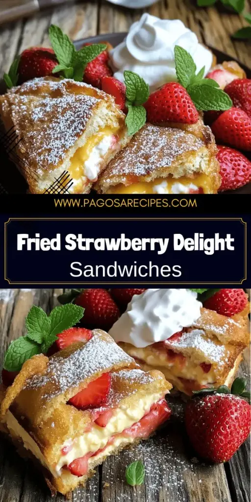 Indulge in a delicious twist on dessert with Fried Strawberry Cheesecake Sandwiches! This delightful recipe combines creamy cheesecake and fresh strawberries, all wrapped in crispy, golden bread. Perfect for impressing guests or treating yourself, this guide walks you through easy steps and tips to create this mouthwatering treat at home. Click through to explore the full recipe and make your taste buds dance with joy!