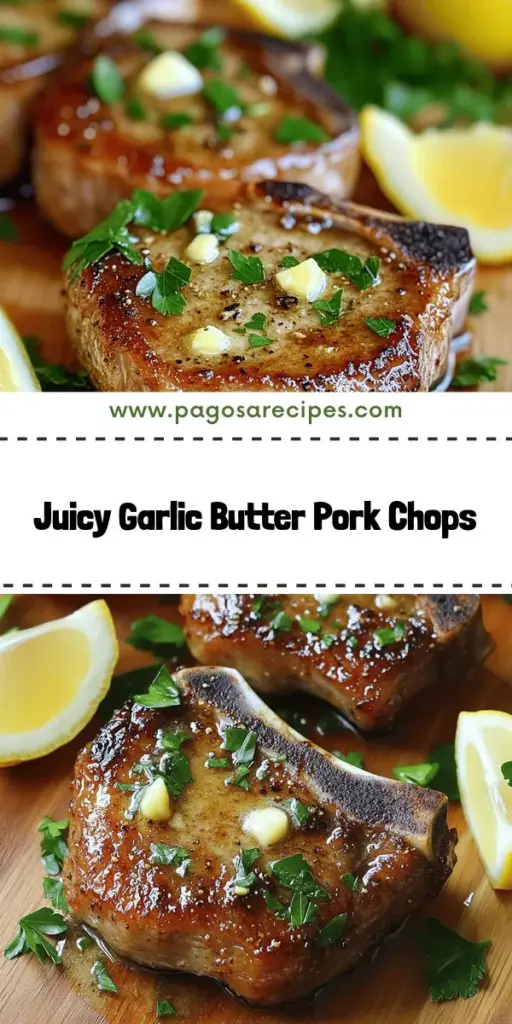 Indulge in a delicious and juicy meal with Garlic Butter Pan Seared Pork Chops! This quick and easy recipe showcases bone-in pork chops seared to perfection, enhanced by rich garlic butter and fresh herbs. Impress your family with every bite of this flavorful dish that elevates any dinner. Discover the step-by-step cooking guide and tips for serving and sides. Click through to explore the full recipe and unleash your culinary skills today!