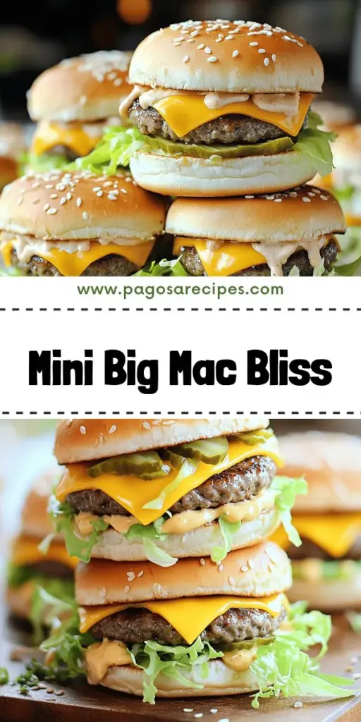 Craving a fun twist on the classic Big Mac? Discover the BEST RECIPE for Mini Big Mac Cheeseburgers! These delicious bite-sized burgers pack all the iconic flavors into a tiny treat, perfect for parties or family dinners. You'll learn essential ingredients, how to whip up a creamy special sauce, and tips for cooking juicy patties. Ready to impress your friends and family? Click through to explore these mouthwatering recipes and get cooking!