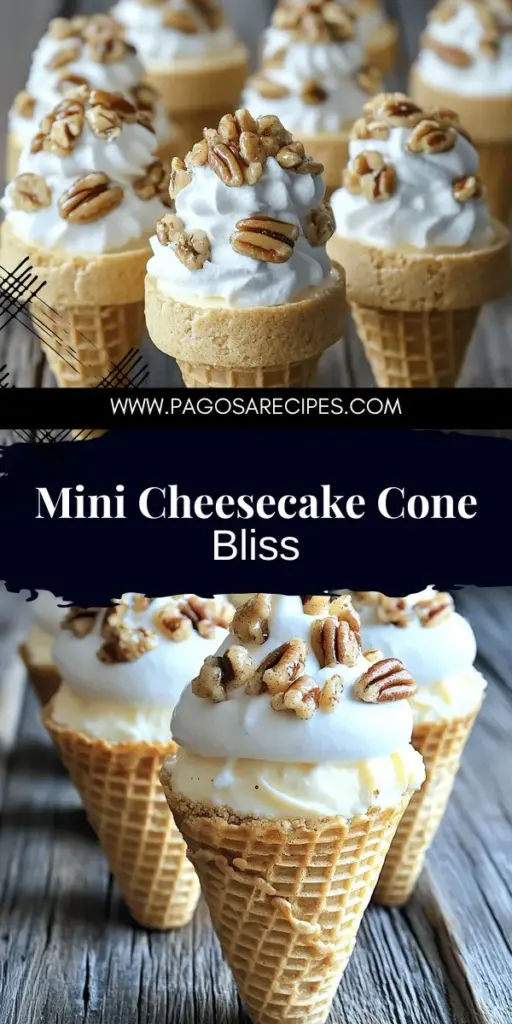 Indulge in a delightful treat with Mini Cheesecake Praline Cones! These simple and delicious desserts combine creamy cheesecake and crunchy praline pecans, all nestled in mini ice cream cones. Follow our easy step-by-step guide to create this sweet sensation, perfect for any occasion. Add your favorite toppings for a personal touch and impress your guests. Click through to explore the full recipe and make these scrumptious cones today!