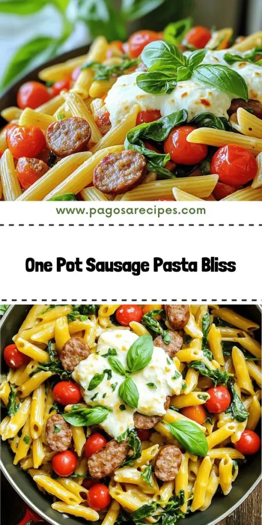 Whip up a delicious dinner in no time with this One Pot Smoked Sausage Pasta! This quick and tasty meal combines savory smoked sausage with fresh veggies and pasta, all cooked together for easy cleanup. Perfect for busy weeknights, this one-pot dish is both satisfying and flavorful. Discover the simple steps to make this delightful recipe and enjoy a hearty meal with your loved ones. Click through to explore the full recipe and tips!