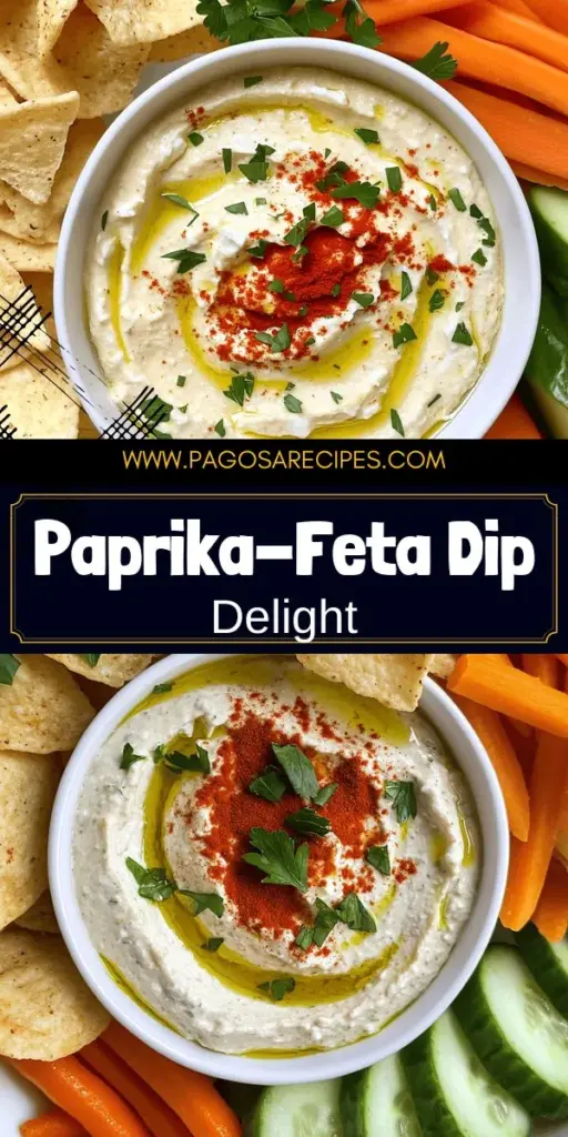 Impress your guests with a delicious Paprika-Feta Dip that's perfect for any party! This rich and creamy appetizer packs a smoky kick and is quick to prepare in just 10 minutes. Discover simple ingredients like feta cheese, Greek yogurt, and smoky paprika, along with tips for tasty pairings and creative variations. Click through to explore the full recipe and transform your next gathering with this mouthwatering dip!
