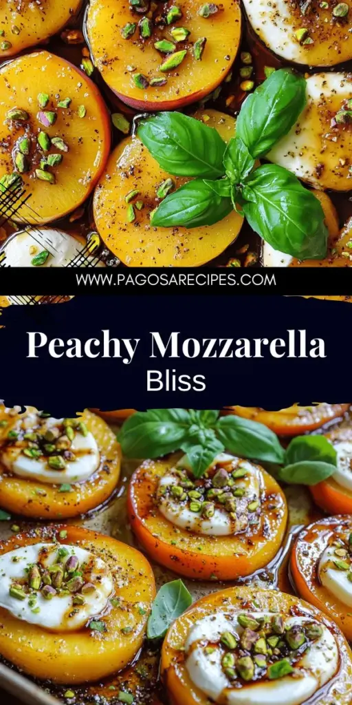 Discover the exquisite combination of flavors in roasted peaches with mozzarella! This simple and delightful recipe brings together sweet, creamy, and crunchy elements that will take your culinary skills to the next level. Perfect for any meal or as a stunning appetizer, you'll learn how to roast peaches and layer them with fresh mozzarella and pistachios. Click through to explore this must-try recipe and impress your guests with this flavorful dish!