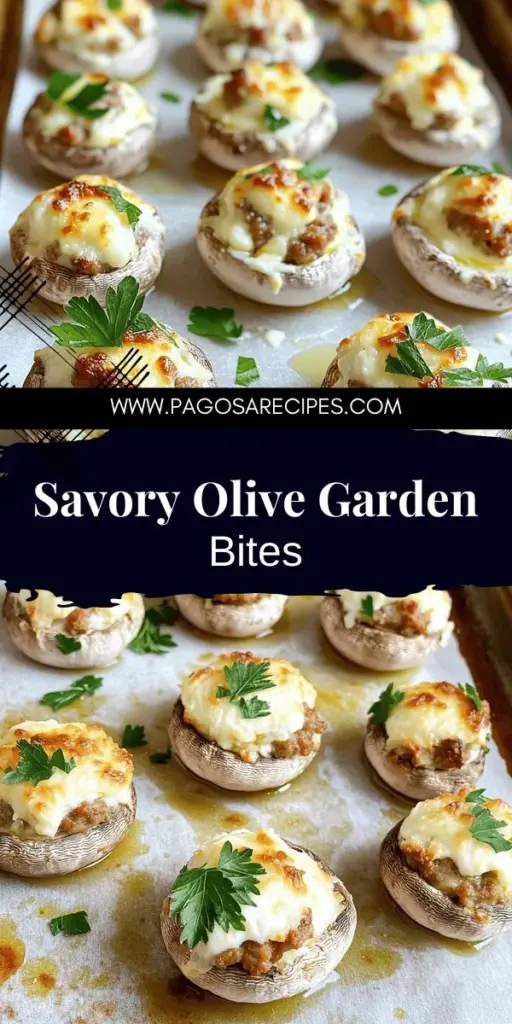 Indulge in Olive Garden stuffed mushrooms at home with this easy and delicious recipe! These savory treats combine Italian sausage, cream cheese, and fragrant herbs for a mouthwatering appetizer that's perfect for any occasion. With simple steps to guide you, impress your family and guests with these flavor-packed bites. Click through to explore the full recipe and elevate your dinner experience today!