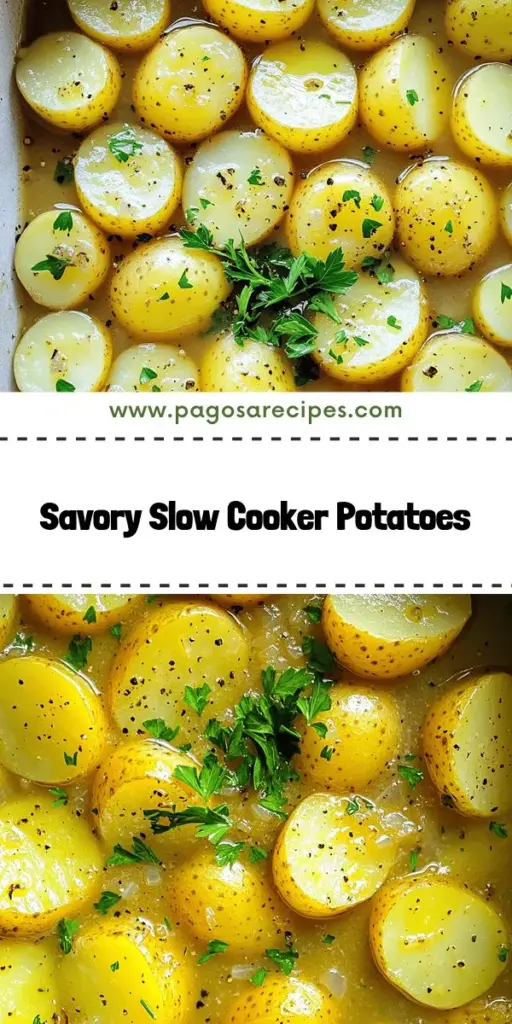 Elevate your dinner table with Savory Slow Cooker Potatoes featuring Lipton Onion Soup Mix, a delightful side dish that requires minimal effort. Using just baby potatoes, olive oil, and a few tasty seasonings, you'll create a flavorful, comforting dish perfect for any occasion. Want to make mealtime magic? Click through for the full recipe and tips to perfect your slow-cooked potatoes! Taste the simplicity and depth of flavor today!