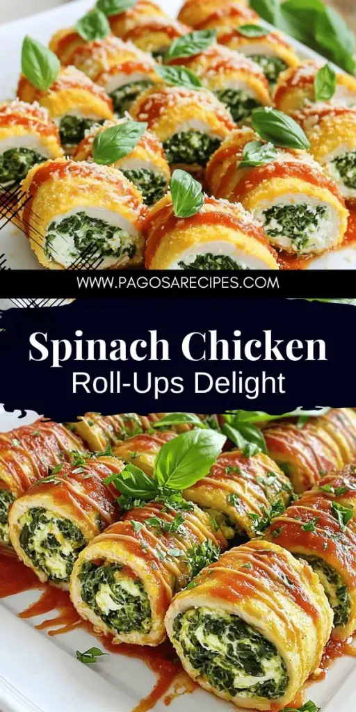 Looking for a delicious and easy family meal? Try Spinach Stuffed Chicken Roll-Ups! This recipe is packed with flavor and gives you step-by-step instructions to create a dish that's sure to impress. Learn about the health benefits of the ingredients, cooking tips, and variations to make it your own. Ready to savor a tasty and easy meal? Click through to explore the full recipe and elevate your dinner tonight!