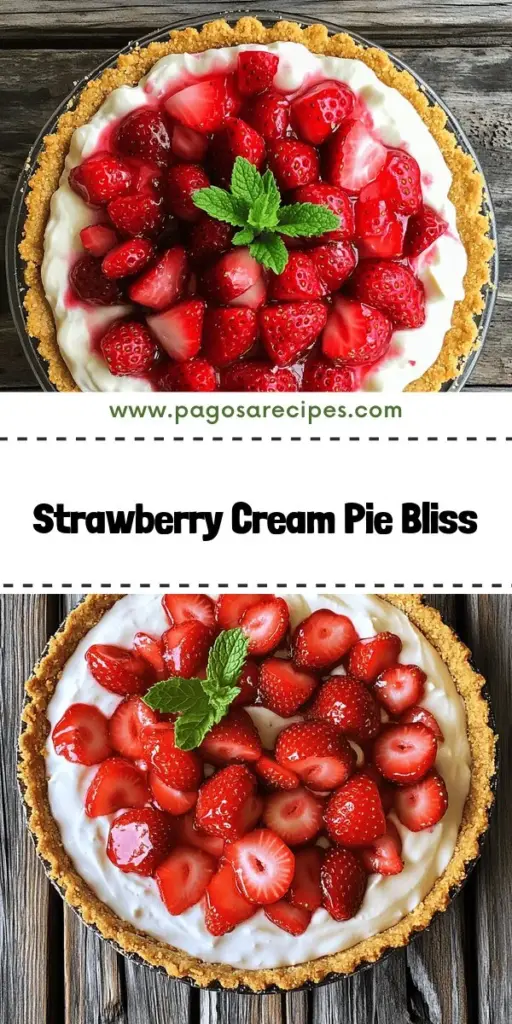 Indulge in the deliciousness of a homemade strawberry cream pie! This delightful and easy-to-make dessert features fresh strawberries nestled in a creamy filling that is simply irresistible. Perfect for beginners, our step-by-step guide will have you impressing your loved ones in no time. Discover tips for perfecting your pie and variations like no-bake or vegan options. Click through for the full recipe and bring this tasty treat to life in your kitchen!