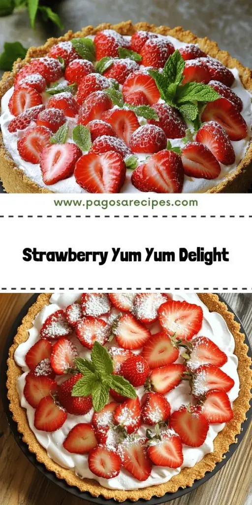 Indulge in the sweet, fresh flavors of the Fresh Strawberry Yum Yum dessert! This easy-to-make treat combines luscious strawberries with a creamy filling on a crunchy graham cracker crust. Perfect for gatherings or just because! Follow the simple step-by-step guide to create this delightful dish that everyone will love. Click through to discover the full recipe and impress your family and friends with your dessert-making skills!