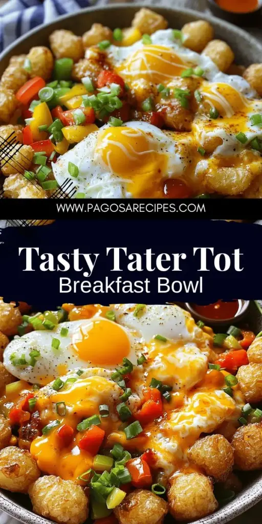 Start your day with a delicious Tater Tot Breakfast Bowl, a hearty and satisfying meal that's easy to customize! This recipe features crispy tater tots layered with fresh veggies, eggs, and melted cheese for a flavor explosion. Perfect for a quick breakfast or a leisurely brunch, it's versatile for any diet. Dive into the full recipe for tips and tricks to make it your own, and transform your mornings with this tasty bowl!