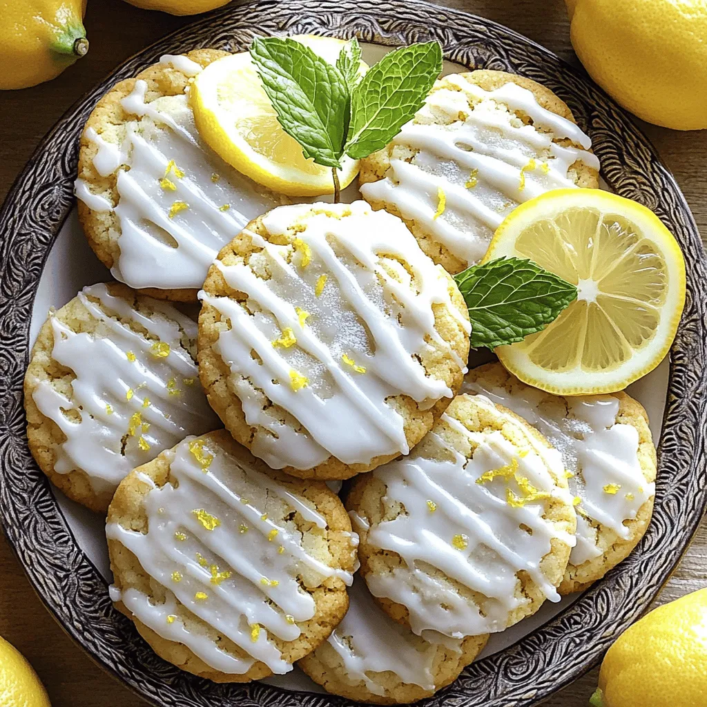 To make these tasty lemon ricotta cookies, you need the following: - 1 cup ricotta cheese - 1 cup granulated sugar - 1/2 cup unsalted butter, softened - 2 large eggs - Zest of 2 lemons - 2 tablespoons fresh lemon juice - 2 cups all-purpose flour - 2 teaspoons baking powder - 1/2 teaspoon salt - 1/4 teaspoon almond extract (optional) - 1/2 cup powdered sugar (for glaze) - 1 tablespoon lemon juice (for glaze) Choosing good ingredients makes a big difference. Here are my tips: - Ricotta Cheese: Use fresh ricotta for a creamy texture. Look for whole milk ricotta for better flavor. - Lemons: Fresh lemons are key. The zest adds bright flavor. Choose firm lemons with bright skin. - Butter: Use unsalted butter for control over salt levels. Softened butter mixes well with sugar. - Flour: All-purpose flour works best. Make sure it’s fresh for the best results. - Sugar: Granulated sugar helps achieve a nice sweetness. You can use organic sugar for a cleaner taste. If you need to swap some ingredients, here are some good options: - Ricotta Cheese: You can use cottage cheese, but blend it first for creaminess. - Butter: Coconut oil or vegan butter can work as a dairy-free option. - Almond Extract: If you're allergic to nuts, leave this out or use vanilla extract. - Glaze: Instead of lemon juice, try milk or vanilla for a different flavor. Using these tips will help you make the best lemon ricotta cookies. Check the Full Recipe for detailed steps on making these delightful treats! To start, preheat your oven to 350°F (175°C). This step is key for even baking. Next, grab a mixing bowl. In it, cream together 1 cup of ricotta cheese, 1 cup of granulated sugar, and 1/2 cup of softened unsalted butter. Mix until smooth and fluffy. Then, add 2 large eggs one by one. Make sure each egg mixes in well before adding the next. Now, stir in the zest of 2 lemons and 2 tablespoons of fresh lemon juice. If you like, add 1/4 teaspoon of almond extract for extra flavor. In another bowl, whisk together 2 cups of all-purpose flour, 2 teaspoons of baking powder, and 1/2 teaspoon of salt. Gradually add this dry mix to your wet mix. Be careful not to overmix; just combine until you see no dry flour. Once your dough is ready, drop generous tablespoons of it onto a lined baking sheet. Space them about 2 inches apart. This helps them bake evenly. Bake in your preheated oven for 12-15 minutes. Look for lightly golden edges; the centers can look a bit underbaked. This gives you that soft texture we love. After baking, let the cookies cool on the sheet for 5 minutes. Then, move them to a wire rack to cool completely. While the cookies cool, let’s make the glaze. In a small bowl, mix 1/2 cup of powdered sugar with 1 tablespoon of lemon juice. Stir until smooth. This glaze adds a sweet and tangy finish to each cookie. Once your cookies are cool, drizzle the glaze over them. For more details, check out the Full Recipe. To get soft and fluffy Lemon Ricotta Cookies, use fresh ricotta cheese. It makes a big difference. Mix the ricotta with sugar and butter until it’s creamy. Don’t overmix the dough; this keeps the cookies light. When you drop the dough on the baking sheet, make sure they are spaced well. This allows them to rise without sticking. One mistake is mixing the dough too long. This can lead to tough cookies. Another issue is not measuring the flour correctly. Too much flour makes cookies dry. Always spoon flour into the measuring cup and level it off. Lastly, don't skip the lemon juice; it adds needed moisture and flavor. For the best taste, use fresh lemon zest. The oils in the zest add an amazing aroma. If you want a hint of almond flavor, add almond extract, but it’s optional. Let the cookies cool before adding the glaze. This helps the glaze set nicely. For a fun twist, try adding mini chocolate chips or nuts to the dough. This can make each bite even more enjoyable. For the full recipe, check out the detailed instructions above! {{image_2}} You can add fun flavors to your lemon ricotta cookies. Try mixing in chocolate chips for a sweet twist. Use semi-sweet or dark chocolate for a rich taste. You might also add chopped nuts like walnuts or pecans. Nuts give a nice crunch and pair well with lemon. Just fold in about a half cup of your chosen add-in after mixing the dough. If you need gluten-free cookies, swap the all-purpose flour for a gluten-free mix. Many brands work great in cookies. For a dairy-free version, replace ricotta cheese with a dairy-free alternative. You can use almond or coconut yogurt. These swaps keep the cookies soft and tasty. Always check labels to ensure your ingredients fit your diet. You can change the flavors for the seasons! In the fall, add pumpkin spice for a cozy touch. In winter, try almond extract and a hint of orange zest. For summer, mix in fresh berries or a splash of lime juice. Each season brings new flavors to enjoy. These variations make the cookies fun for any holiday or event. You can find the full recipe above and start experimenting today! To keep your leftover Lemon Ricotta Cookies fresh, place them in an airtight container. You can stack them, but put parchment paper between layers. This will help keep them soft and prevent sticking. Store the container at room temperature for up to five days. If you want to save some for later, freezing is a great option. First, let the cookies cool completely. Then, place them in a single layer on a baking sheet and freeze for one hour. After that, transfer them to a freezer bag. You can freeze them for up to three months. Label the bag with the date for easy reference. When you're ready to enjoy your cookies again, reheating them is easy. Preheat your oven to 350°F (175°C). Place the cookies on a baking sheet and warm them for about 5 to 7 minutes. This will make them soft and tasty again. You can also use the microwave for a quick fix. Heat them for about 10 to 15 seconds, but don’t overdo it! Enjoy your delightful treats! Yes, you can make Lemon Ricotta Cookies ahead of time. Just prepare the dough and chill it. Wrap it tightly in plastic wrap and store it in the fridge. You can keep it there for up to two days. When you’re ready to bake, scoop the dough and bake as directed. This method helps the flavors blend nicely. If your cookies turn out dry, add a little moisture. You can mix in a splash of milk or an extra spoon of ricotta cheese. Another option is to bake them for a shorter time next time. Make sure to keep an eye on them in the oven. Cookies should be soft in the center when you take them out. To tell if your cookies are done, look for a light golden edge. The center should still look soft and slightly underbaked. This is key to a soft texture. You can also gently press the top with a finger; it should spring back. If it leaves a mark, give them a minute longer. Lemon ricotta cookies are simple and fun to make. We covered key ingredients and how to pick the best. You learned easy steps to prep dough, bake, and prepare glaze. Also, we shared tips for tasty texture and common mistakes to avoid. With options for flavors and ways to store, these cookies fit any occasion. You can make them ahead or adjust if they dry out. Enjoy baking, and trust your choices for great results!