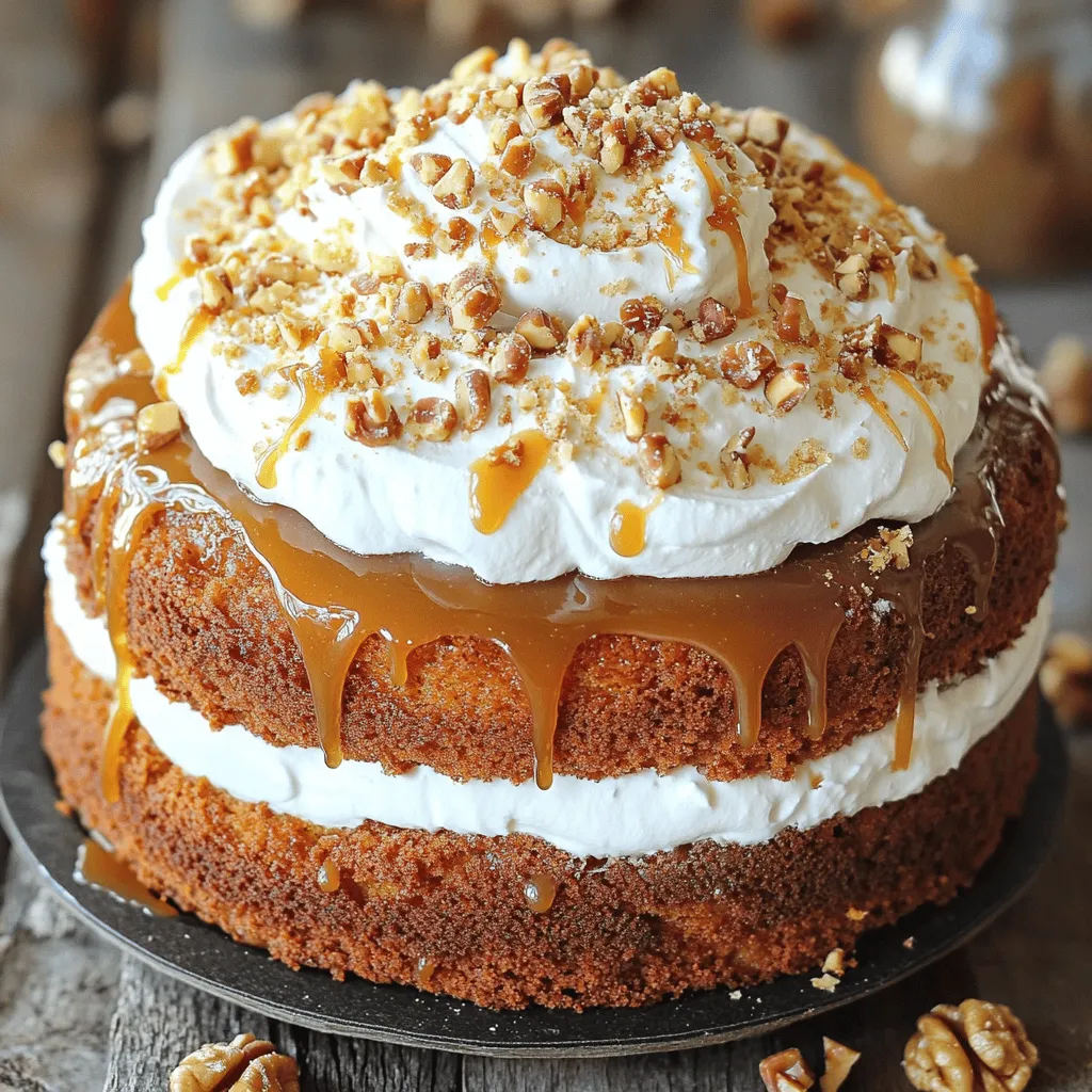 Caramel Toffee Crunch Cake is a fun dessert. It has layers of sweet cake, creamy whipped cream, and rich caramel. You will love how easy it is to make this cake.
