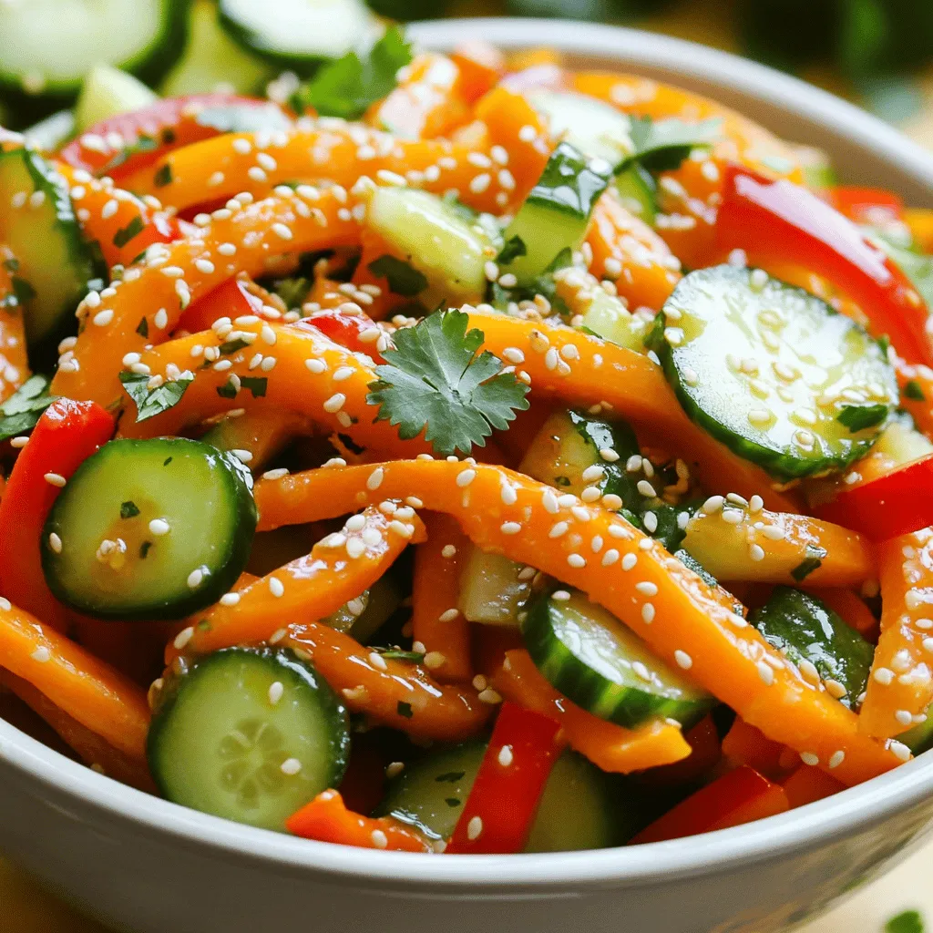 Gather these items for a tasty Korean carrot salad: