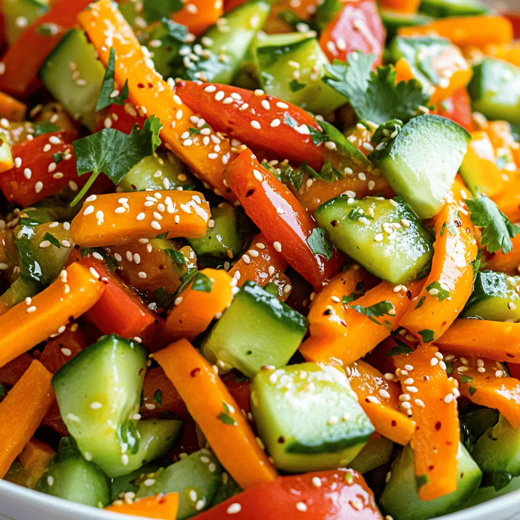 Gather these items for a tasty Korean carrot salad: