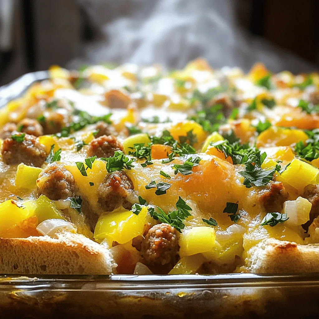 Here’s what you need for the sausage, egg, and cheese casserole: