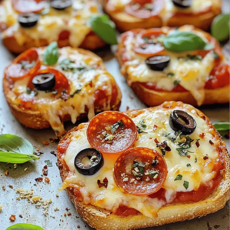 To make these tasty pizza toasts, you will need: - 4 slices of thick-cut sourdough bread - 1 cup marinara sauce - 1 cup shredded mozzarella cheese - ½ cup sliced pepperoni - ¼ cup black olives, sliced - 1 teaspoon Italian seasoning - 1 teaspoon garlic powder - 2 tablespoons olive oil - Fresh basil leaves for garnish - Crushed red pepper flakes (optional, for extra heat)