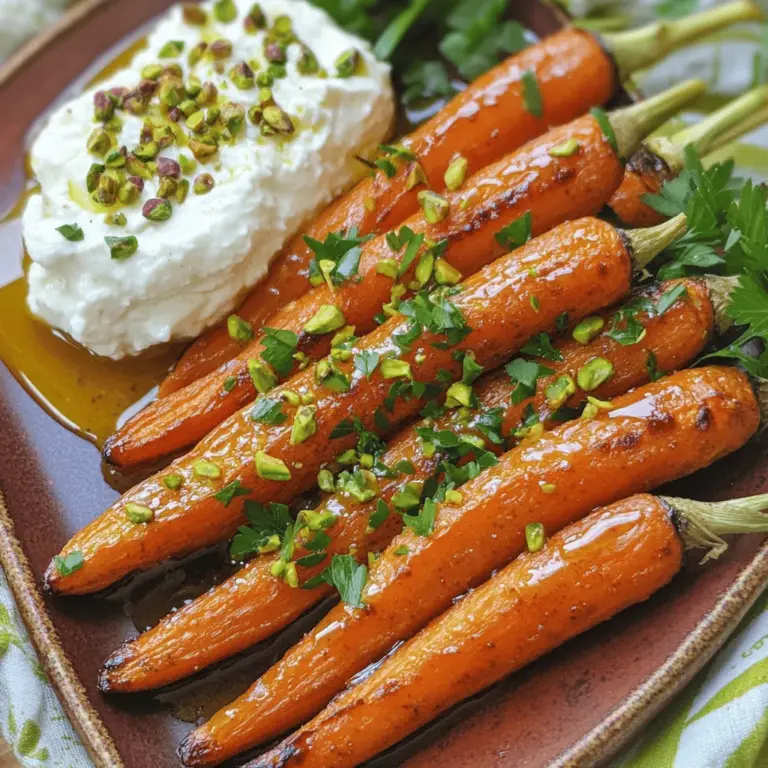 Honey harissa carrots bring sweet and spicy flavors to your table. I love how the honey balances the heat of the harissa. The roasting makes the carrots tender and sweet. You’ll want to start by preheating your oven to 400°F (200°C). This step helps achieve that perfect caramelization.