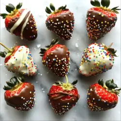 - Fresh strawberries - High-quality dark chocolate - White chocolate (optional) - Coconut oil - Optional garnishes (sea salt, chopped nuts, sprinkles)