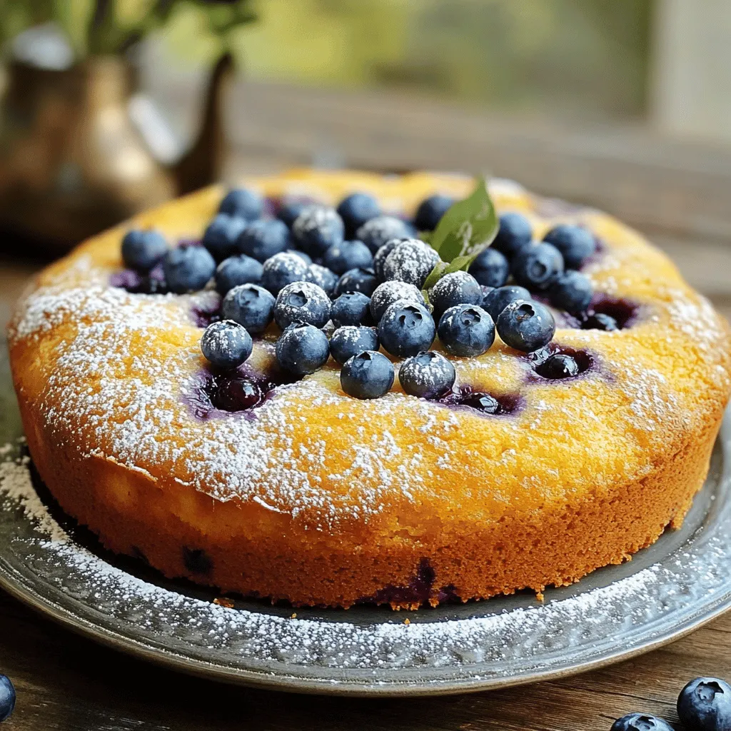 To make the Blueberry Breakfast Cake, gather these items: