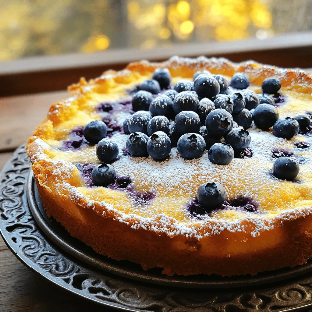 To make the Blueberry Breakfast Cake, gather these items: