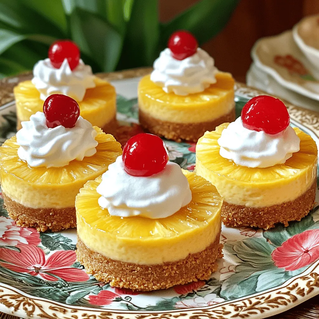 To make mini pineapple upside down cheesecakes, you need some key ingredients. These will help you create that perfect blend of flavors and textures.