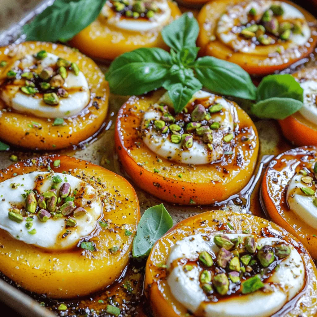 To make roasted peaches with mozzarella, you'll need some fresh and tasty ingredients. Here’s the list of what you need: