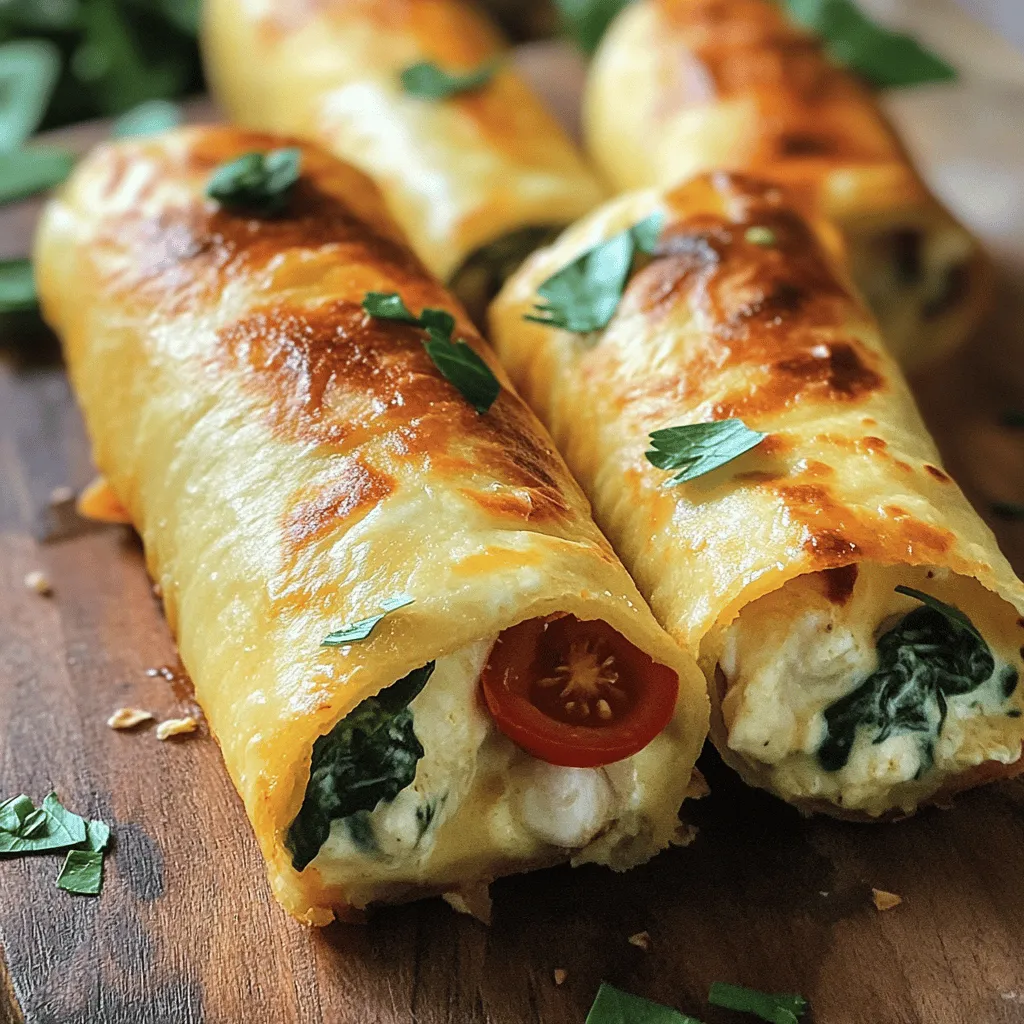 To make cheesy garlic chicken wraps, gather these key ingredients: - 2 cups cooked chicken, shredded - 1 cup cream cheese, softened - 1 cup shredded mozzarella cheese - 4 cloves garlic, minced - 1 teaspoon garlic powder - 1 teaspoon Italian seasoning - Salt and pepper to taste - 4 large flour tortillas - 1 cup fresh spinach - 1/2 cup diced tomatoes - 1/4 cup chopped fresh parsley (for garnish)