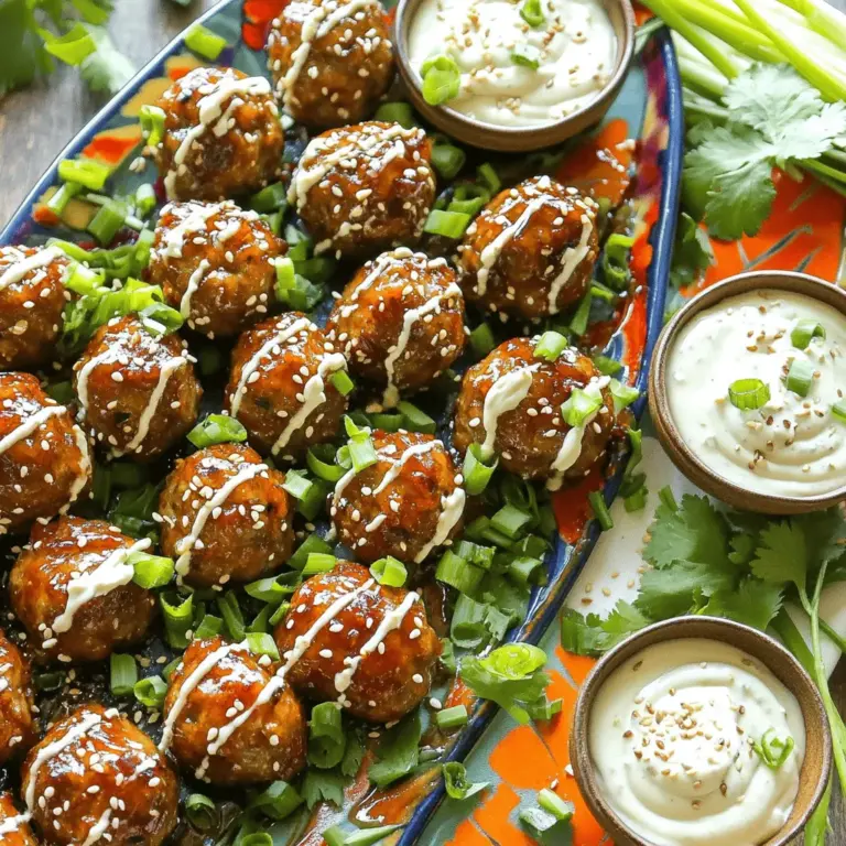 To make Korean BBQ meatballs, you need a mix of tasty ingredients. Here are the main items for the meatballs.