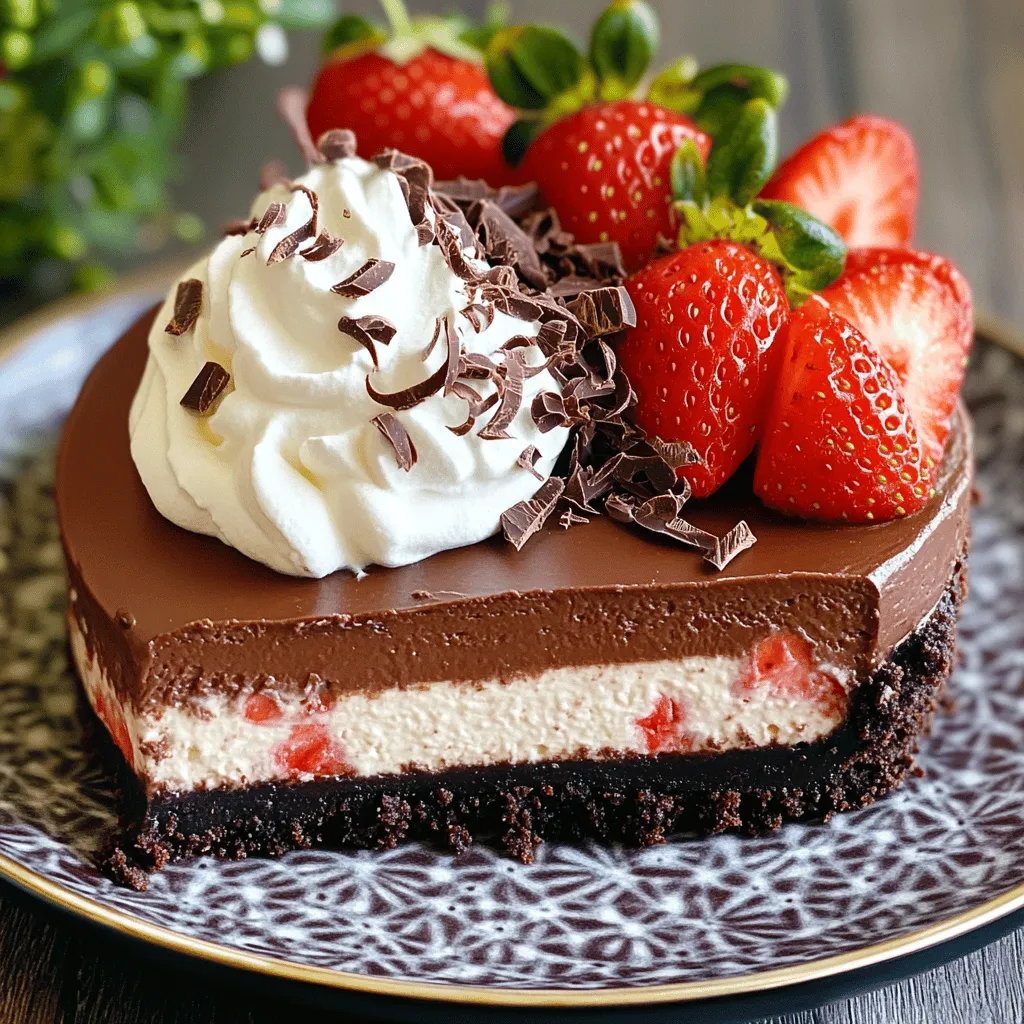 To make a Chocolate Strawberry Cheesecake, you will need: