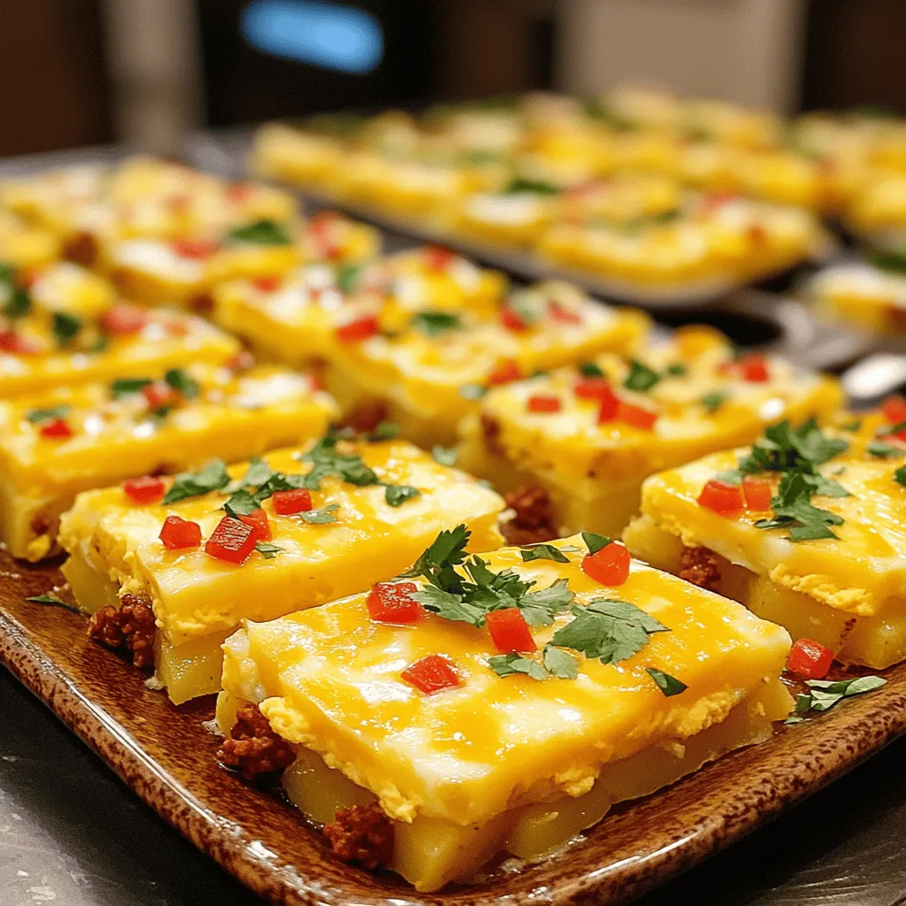 - 1 lb chorizo, casings removed - 4 medium potatoes, peeled and diced - 1 small onion, chopped - 1 red bell pepper, diced - 6 large eggs - 1 cup milk - 1 cup shredded cheddar cheese I love chorizo for its rich flavor. It brings a nice kick to the dish. Pairing it with tender potatoes makes a hearty meal. The diced onion and red bell pepper add sweetness and crunch. - 1 teaspoon garlic powder - 1 teaspoon smoked paprika - Salt and pepper to taste Seasonings are key to making this casserole shine. Garlic powder adds depth, while smoked paprika gives a warm, smoky flavor. Don't forget to taste and adjust salt and pepper as needed. - Fresh cilantro, for garnish Fresh cilantro is my go-to for garnish. It adds color and a fresh taste. Just sprinkle it on top before serving. This small touch makes a big difference in presentation. For the full recipe, check out the detailed instructions. Cooking should be fun, and this dish is sure to please! Preparation - Preheat the oven to 350°F (175°C). - Grease a 9x13 inch baking dish with non-stick spray or olive oil. Cooking the Chorizo - Brown the chorizo in a skillet for 5-7 minutes. - Use a spatula to break it up until it's fully cooked. Sautéing the Vegetables - In the same skillet, add diced potatoes, onion, and bell pepper. - Cook for 10-15 minutes, stirring often. - You want the potatoes to be tender and slightly crispy. - Season with salt, pepper, garlic powder, and smoked paprika. Mixing Ingredients - In a large bowl, whisk together the eggs and milk. - Add the sautéed vegetable mixture and cooked chorizo. - Stir in half of the cheese, saving the rest for later. Assembling the Casserole - Pour the mixture into the greased baking dish. - Spread it evenly and sprinkle the remaining cheese on top. Baking the Casserole - Place the dish in the oven and bake for 30-35 minutes. - Check that the eggs are set and the top is golden and bubbly. This Chorizo & Potato Egg Casserole is a savory breakfast delight! For the full recipe, be sure to check out the details above. Cooking a chorizo and potato egg casserole can be simple with a few helpful tips. - Use a non-stick spray for easy cleanup. It makes serving less messy. - Ensure chorizo is fully cooked before mixing. This adds flavor and safety. - Serve in squares with garnishes like sour cream or avocado. It makes the dish look fancy. - A sprinkle of fresh cilantro adds color and freshness to each plate. - Add jalapeños for extra heat. They give a nice kick to the dish. - Substitute different cheese varieties. Try pepper jack for a spicy twist or feta for a tangy flavor. These tips can help you create a delicious casserole that impresses everyone. For the complete recipe, check out the Full Recipe. Enjoy your cooking! {{image_2}} If you want a meat-free dish, swap chorizo for black beans or mushrooms. Black beans add protein and fiber. Mushrooms bring a rich, earthy flavor. Both options keep the casserole hearty and satisfying. You can add more veggies to this dish. Spinach or zucchini work well and boost nutrition. They also add color and texture. For a twist, try sweet potatoes instead of regular potatoes. They give a hint of sweetness and pair nicely with the eggs. Want to pack in more meat flavor? Add cooked bacon or sausage into the mix. This gives the casserole a savory kick. You can even mix different meats for a flavorful breakfast feast. Each bite will be a delicious surprise. For the full recipe, check out the Chorizo & Potato Egg Casserole! Store your chorizo and potato egg casserole in an airtight container in the refrigerator. This keeps it fresh and safe to eat later. Make sure it cools down before you seal it up. You can enjoy it for up to 3-4 days. When you're ready to eat, reheat your casserole in the microwave or oven until warm. For the microwave, place a slice on a plate and heat for about 1-2 minutes. If you prefer the oven, cover it with foil and heat at 350°F (175°C) for about 15-20 minutes. This keeps the texture nice and moist. You can also freeze the casserole if you want to save it for later. Cut it into serving sizes and wrap each piece tightly in plastic wrap. Place the wrapped pieces in a freezer-safe bag or container. When it’s time to eat, thaw overnight in the fridge. Then, reheat as mentioned above. This method helps you keep the great taste of your chorizo and potato egg casserole. Yes, ground turkey or Italian sausage can be used. They both work well. Just make sure to adjust the cooking time as needed. Both options provide a different flavor but still create a tasty dish. It stays fresh for up to 3-4 days when properly stored. Use an airtight container to keep it tasty. This makes it easy to enjoy leftovers for a quick meal. Yes, prep the night before and bake in the morning. This saves time on busy mornings. Just cover the dish and store it in the fridge overnight. Bake it fresh when you're ready. Turkey chorizo or a plant-based sausage are good alternatives. They still deliver great flavor while being lighter or vegan-friendly. Adjust the spices to enhance the taste if needed. Add diced jalapeños or a dash of cayenne pepper to increase heat. You can also use hot sauce for an extra kick. Adjust the spice to match your taste buds and enjoy the heat! This blog post shows how to make a tasty chorizo casserole. You learned about key ingredients, like chorizo, potatoes, and eggs. I shared steps to cook and bake it perfectly. You also discovered tips for storage and fun variations, like vegetarian options. This dish is versatile and easy to prepare. Enjoy your cooking, and have fun making it your own!