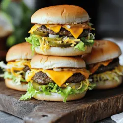 Mini Big Mac Cheeseburgers Tasty and Easy Recipe