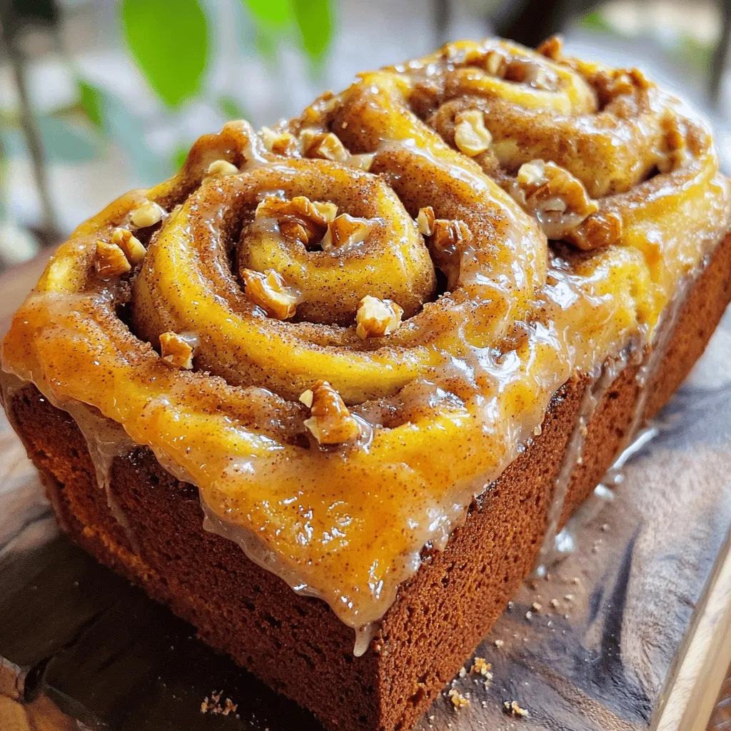 Cooking starts with the right ingredients. Here’s what you need for this tasty cinnamon roll banana bread: - 3 ripe bananas, mashed - 1/2 cup unsalted butter, melted - 1 cup granulated sugar - 2 large eggs - 1 teaspoon pure vanilla extract - 1 teaspoon baking soda - 1/2 teaspoon salt - 1 1/2 cups all-purpose flour - 1 tablespoon ground cinnamon - 1/4 cup brown sugar - 1 tablespoon milk (optional for drizzle) - 1/2 cup chopped walnuts or pecans (optional) Each ingredient plays a part in creating a sweet and soft loaf. The ripe bananas add moisture and a natural sweetness. The butter makes it rich, while sugar brings in that sweet flavor. Eggs help bind everything together, and vanilla adds a warm touch. Baking soda makes the bread rise, while salt balances the sweetness. All-purpose flour creates a nice structure. The ground cinnamon and brown sugar provide that cinnamon roll taste we love. If you want a crunch, toss in some walnuts or pecans. For an extra treat, you can add a drizzle of milk mixed with powdered sugar on top. This will make your cinnamon roll banana bread even more special. You can find the full recipe at the end of this section. - Preheat your oven to 350°F (175°C). - Grease a 9x5-inch loaf pan or line with parchment paper. - In a large bowl, combine the ripe bananas and melted butter. Mix until smooth. - Add the granulated sugar, then stir in the eggs and vanilla extract. - Next, incorporate baking soda and salt, mixing until all is combined. - Gently fold in the flour until just mixed. A few lumps are okay. - In a small bowl, mix ground cinnamon and brown sugar. - Pour half of the banana batter into the prepared loaf pan. Sprinkle half of the cinnamon mixture over it. - Add the remaining batter on top, then cover with the rest of the cinnamon mix. - Use a knife to swirl the batter, creating a marbled effect. You can add nuts for extra crunch if you like. - Bake for 55-65 minutes. Check doneness by inserting a toothpick into the center. - Once baked, let it cool in the pan for about 10 minutes. Then, transfer to a wire rack. Enjoy the warm aroma of your Cinnamon Roll Banana Bread as it fills your kitchen! For the full recipe, check the earlier section. To get a moist loaf, avoid overmixing the batter. Too much mixing makes the bread dense. Let your ripe bananas fully ripen. The browner they are, the sweeter and softer they become. For a warm kick, add a pinch of nutmeg. This spice works well with cinnamon. You can also swap half the granulated sugar with brown sugar. This change gives a deeper, richer flavor. For a beautiful finish, make a simple glaze. Mix milk with powdered sugar until smooth. Drizzle it over the cooled bread for a sweet touch. This step makes the bread look fancy and taste even better. Try these tips for a delicious Cinnamon Roll Banana Bread. For the full recipe, check out the detailed instructions above. {{image_2}} If you want a nut-free treat, just omit the walnuts or pecans. This keeps the focus on the tasty banana and cinnamon flavors. You still get the same moist and sweet bread, just without the crunch. For those who love a touch of sweetness, fold in 1/2 cup of chocolate chips. This simple step adds a rich, gooey surprise in every bite. Chocolate and banana go together like peanut butter and jelly, creating a delightful flavor combo. You can make this recipe vegan by swapping the eggs for flax eggs. To do this, mix 1 tablespoon of ground flaxseed with 2.5 tablespoons of water. Let it sit until it thickens. Also, use coconut oil instead of butter for a rich taste. This way, everyone can enjoy this sweet delight! For the complete method, check out the Full Recipe. Store your cinnamon roll banana bread at room temperature. Use an airtight container to keep it fresh. It will stay good for about 2-3 days. This is great for enjoying it right away! For longer storage, refrigerate the bread. It can last up to a week in the fridge. If you want to keep it even longer, freeze it. Wrap it well in plastic wrap and foil, then place it in a freezer bag. When you’re ready to eat, thaw the bread first. Warm it in the oven for the best taste. This makes every slice taste fresh, just like when you first baked it! Yes, thawed frozen bananas work well; just drain excess liquid. Frozen bananas are great because they become super soft. This makes them easy to mash and helps add moisture to the bread. If you have ripe bananas in the freezer, don’t hesitate to use them. Use a toothpick inserted in the center; it should come out clean. If it has wet batter on it, bake for a few more minutes. The top of the bread should also look golden brown. This method is simple and very effective. Pair it with coffee, tea, or a scoop of vanilla ice cream. The warm bread goes well with many drinks. The sweetness of the bread matches perfectly with hot coffee or tea. If you want a treat, try it with ice cream. Yes, it's a delightful breakfast option or snack anytime! The flavors are sweet but not too heavy. You can enjoy it plain or with a spread. It gives a great start to your day or a tasty snack. In this blog post, we covered how to make delicious Cinnamon Roll Banana Bread. We explored the key ingredients, step-by-step instructions, helpful tips, and tasty variations. Baking this bread is simple, yet it brings joy to any meal. Whether for breakfast or snack time, this treat is sure to impress. Enjoy the sweet flavors and comforting textures. Try it out, and happy baking!
