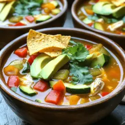 Hearty Chicken Tortilla Vegetable Soup Recipe