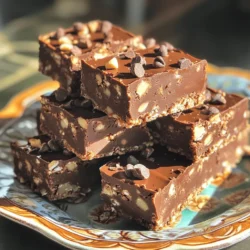 To make delicious no-bake chocolate oat bars, gather these simple ingredients: - 2 cups rolled oats - 1 cup almond butter or peanut butter - 1/2 cup honey or maple syrup - 1/2 cup unsweetened cocoa powder - 1/2 cup chocolate chips (dark or milk) - 1/2 teaspoon vanilla extract - 1/4 teaspoon salt - Optional: 1/2 cup chopped nuts (like walnuts or almonds) or dried fruits (such as cranberries or raisins) These ingredients work together to create a sweet, chewy, and satisfying treat. The oats provide a hearty base, while the nut butter adds creaminess. Honey or maple syrup gives sweetness, and cocoa powder brings rich chocolate flavor. Feel free to mix in nuts or dried fruits for added texture and taste. You can find the full recipe above to guide you through each step. - First, take a large bowl. Combine 2 cups of rolled oats, 1/2 cup of cocoa powder, and 1/4 teaspoon of salt. If you want, add chopped nuts or dried fruits. Mix all these dry ingredients well. - Next, melt 1 cup of almond butter and 1/2 cup of honey together. Use a small saucepan on low heat. Stir for about 2-3 minutes until it is smooth. - Once melted, remove the pan from heat. Add in 1/2 teaspoon of vanilla extract and stir until combined. - Now, line an 8x8-inch baking dish with parchment paper. Leave some paper hanging over the sides to lift the bars out later. - Press the mixture firmly into the lined dish. Use a spatula to spread it evenly. Make sure to pack it down tightly. - Finally, refrigerate the dish for at least 2 hours. This helps the bars to set properly. When they are firm, lift them out using the parchment paper. Cut them into squares or rectangles to serve. You can find the Full Recipe online for more details! When making no-bake chocolate oat bars, packing the mixture tightly is key. If you don’t pack it down well, the bars might crumble when you cut them. Press firmly with a spatula or your hands to make sure everything sticks together. Refrigeration time is also important. I recommend chilling the bars for at least 2 hours. This allows them to set properly and become firm. If you wait longer, they will be even easier to cut. For a beautiful presentation, arrange the bars on a nice platter. You can sprinkle cacao nibs or shredded coconut on top for a fun touch. This makes them look more inviting! Pair these bars with a glass of cold milk or a warm cup of tea. The chocolate and oats blend well with both. You can also serve them as a sweet treat after lunch or as a snack during the day. For the full recipe, check the earlier section! {{image_2}} You can mix things up by using different nut butters. Almond butter is smooth and mild, while peanut butter has a rich taste. Sunflower seed butter is a great nut-free option. Try adding spices or extracts, too. A dash of cinnamon brings warmth, while a splash of almond extract adds a nice twist. You can even use peppermint extract for a refreshing kick! If you want to change the sweetener, you can swap honey for agave or maple syrup. Both options work well and add their unique flavors. For those needing gluten-free options, use certified gluten-free oats. This way, everyone can enjoy these delicious bars. To keep your no-bake chocolate oat bars fresh, use airtight containers. A glass jar or plastic container works well. Make sure to seal it tightly to keep out air. You can also wrap the bars in plastic wrap before placing them in the container for extra protection. You have two main options for storage: refrigeration and freezing. If you plan to eat the bars within a week, store them in the fridge. They stay firm and tasty this way. For longer storage, freeze the bars. Just wrap them well to avoid freezer burn. When stored properly, the bars last about one week in the fridge. In the freezer, they can last up to three months. To tell if they are spoiled, check for any off smells or a change in texture. If they feel slimy or overly hard, it’s best to toss them. These tips help you enjoy your delicious no-bake chocolate oat bars at their best! For the full recipe, check the instructions above. Can I replace oats with another grain? Yes, you can use other grains like quinoa or puffed rice. Quinoa gives a nice texture and protein boost. Puffed rice adds a light crunch. Just ensure they have similar moisture absorption. How long do these bars last in the fridge? These bars stay fresh for about one week in the fridge. Keep them in an airtight container to maintain their texture. You can also freeze them for longer storage. Is it possible to make these bars vegan? Absolutely! To make them vegan, replace honey with maple syrup. Use dark chocolate chips that are dairy-free. The almond or peanut butter should also be vegan-friendly. What can I add for extra flavor or crunch? Try adding nuts like almonds or walnuts for crunch. Dried fruits like cranberries or raisins add sweetness. You can also mix in seeds, like chia or flaxseeds, for extra nutrients. These no-bake bars are easy to make and fun to customize. You learned how to combine healthy ingredients and create tasty snacks without an oven. Remember to pack your mixture tightly for the best texture. With the right storage, they can stay fresh for days. Feel free to explore different nut butters and add your favorite flavors. Enjoy making these delicious bars that fit your taste!