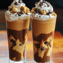 To make the perfect Espresso Cookie Dough Frappe, you need some key ingredients. Here’s what you will need: - 1 cup brewed espresso, cooled - 1 cup milk (dairy or non-dairy) - 1/2 cup cookie dough (store-bought or homemade, raw) Each ingredient plays a vital role. The brewed espresso gives that rich coffee flavor. The milk adds creaminess, making each sip smooth. You can choose any milk you like, from whole milk to almond milk. The cookie dough adds sweetness and a fun texture. You can use your favorite type, whether it’s classic chocolate chip or something more unique. You can also customize your frappe with some optional ingredients. Here are some ideas: - Different sweeteners (like honey or agave) - Flavor enhancers (such as caramel or hazelnut syrup) - Garnishes (like whipped cream or crushed chocolate cookies) Sweeteners allow you to adjust the taste to your liking. Flavor enhancers can add a fun twist to your drink. And don’t forget garnishes! They not only make your frappe look fancy but also add extra flavor. For the full recipe, check out the details above! First, cool the espresso. You want it at room temperature. If it’s hot, it will melt the ice too fast. Brew your espresso and let it sit for about 10 minutes. Next, measure your ingredients. You will need: - 1 cup brewed espresso, cooled - 1 cup milk (dairy or non-dairy) - 1/2 cup cookie dough (store-bought or homemade, raw) - 2 tablespoons chocolate chips - 2 tablespoons sweetened condensed milk (or more to taste) - 1/2 teaspoon vanilla extract - 1 cup ice cubes - Whipped cream for topping - Crushed chocolate cookies for garnish Make sure everything is ready. This will help you blend quickly. Now it's time to blend. Start by adding the cooled espresso to the blender. Then, add the milk, cookie dough, chocolate chips, sweetened condensed milk, and vanilla extract. Finally, toss in the ice cubes. The order matters! Start with the liquids. This helps the blender mix everything evenly. Blend on high until the mixture is smooth and creamy. If it’s too thick, add more milk. Taste it and adjust the sweetness if you like. Choose the right glassware. Tall glasses work best for this frappe. They show off the layers and look great. For garnishing, top your frappe with whipped cream. Sprinkle crushed chocolate cookies on top for a fun crunch. This adds texture and makes it look pretty. Serve it right away with a straw or spoon. Enjoy your delicious espresso cookie dough frappe! To make your Espresso Cookie Dough Frappe just right, focus on the ice and milk ratios. Use one cup of ice cubes. This keeps your drink cold without making it too watery. For milk, you can use dairy or non-dairy options. I like to start with one cup and adjust based on your taste. If you want a thicker frappe, add less milk. To achieve creaminess, blend your ingredients well. Start at a lower speed and increase it gradually. This helps mix everything without splashing. If you want an even creamier texture, try adding a bit more sweetened condensed milk. Blend again until smooth. Adding spices or other flavors can really boost your frappe. A dash of cinnamon or nutmeg adds warmth. You can also try a splash of caramel or hazelnut syrup for sweetness. These flavors mix well with the espresso and cookie dough. Experimenting with cookie dough types is fun too. Go for classic chocolate chip, peanut butter, or even snickerdoodle. Each one gives a unique taste to your frappe. Feel free to switch things up and find your favorite combo! Best practices for cookie dough help keep it fresh. If you make your dough at home, store it in an airtight container. This keeps it safe from air and moisture. You can also freeze cookie dough for later use. Just scoop it into balls and freeze them on a tray. Once frozen, transfer them to a bag or container. To keep leftovers fresh, place your frappe in the fridge. It can last for a day. Just remember, the texture may change. If you have leftover cookie dough, use it to make cookies later. You can even add some to your morning pancakes for a sweet twist! For the full recipe, check out the Espresso Cookie Dough Frappe section. {{image_2}} For a dairy-free or vegan version of your Espresso Cookie Dough Frappe, try almond, oat, or coconut milk. These milk substitutes work well and add unique flavors. They keep the drink creamy while staying plant-based. If you want homemade cookie dough, mix flour, brown sugar, and nut butter. Use vegan chocolate chips too. This way, you can enjoy the taste without dairy. Make sure to use heat-treated flour to ensure safety. You can easily change the flavors of your frappe. For example, try peanut butter or almond cookie dough. Each option brings a new twist. You can also add extra ingredients like a scoop of peanut butter or a pinch of cinnamon. These additions give your drink a richer taste. Another fun idea is to use flavored extracts, like hazelnut or even mint. These will take your frappe to the next level. If you prefer a warm treat, you can make a hot version of the frappe. Simply brew your espresso and heat the milk until warm. Then, mix them with the cookie dough and blend. You might want to skip the ice for this version. This option is perfect for cooler months. Serve it in a cozy mug, topped with whipped cream. Adjust the sweetness as needed for your taste. To keep your Espresso Cookie Dough Frappe fresh, place it in a sealed container. Store it in the fridge for up to two days. Give it a good stir before serving again. If you want to save your cookie dough, freeze it in small portions. Use an airtight bag or container. It can last up to three months in the freezer. Knowing how long ingredients last helps keep your frappe safe. Brewed espresso should be used within 24 hours. Milk, whether dairy or non-dairy, lasts about a week in the fridge. Cookie dough can be kept for about two weeks if it’s fresh. Watch for signs of spoilage. If it smells off or looks strange, it’s time to toss it. You can get creative with any leftover frappe! Pour it into popsicle molds for a fun treat. Blend it with ice cream for a rich dessert. You can also use it as a milkshake base. Just add a scoop of your favorite ice cream and blend. Each option lets you enjoy the flavors in a new way. Espresso Cookie Dough Frappe is a fun drink. It combines rich espresso with creamy cookie dough. You get a coffee treat that tastes like dessert. This drink is popular in coffee shops and at home. You can find it in trendy cafes or make it yourself. Yes, you can use instant coffee. Just mix it with hot water to make espresso. Use about one tablespoon of instant coffee per cup of water. This option is fast and easy. It gives a nice coffee flavor, though it might not be as bold. To make it less sweet, reduce the sweetened condensed milk. You can start with one tablespoon and taste it. If it’s still too sweet, add more milk. You can also use unsweetened cocoa powder for a richer flavor. This way, you control the sweetness to match your taste. This blog post covered everything you need for an Espresso Cookie Dough Frappe. We explored essential and optional ingredients, ensuring your drink is tasty and personalized. I shared tips for perfecting the texture and flavor, including storage methods for leftovers. You can always adapt the recipe to fit your taste, whether you want it hot or cold. Now, you have the tools to enjoy this delicious treat anytime. Get creative and make it your own!
