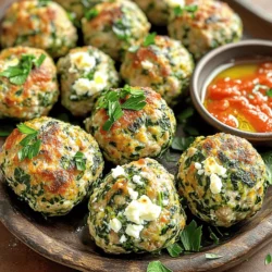 - 1 lb ground turkey - 1 cup fresh spinach, finely chopped - 1/2 cup feta cheese, crumbled Ground turkey serves as the base for these meatballs. It’s lean and healthy. Fresh spinach adds color and nutrients. Feta cheese brings a tangy flavor that makes these meatballs special. - 1/2 cup breadcrumbs (preferably whole wheat) - 1/4 cup grated Parmesan cheese - 1 large egg - 2 cloves garlic, minced - 1 teaspoon dried oregano - 1/2 teaspoon salt - 1/4 teaspoon black pepper To bind the meatballs, I use breadcrumbs and an egg. The breadcrumbs help them hold together. The grated Parmesan cheese adds a rich taste. Garlic, oregano, salt, and pepper give the meatballs extra flavor. You can mix these spices according to your taste. - Olive oil - 1 tablespoon fresh parsley, chopped (for garnish) Olive oil helps keep the meatballs moist while baking. I love to drizzle it on top before cooking. Fresh parsley adds a pop of color and freshness when serving. You can also use it to brighten up the dish. For the full recipe, check out the details above. Enjoy making these tasty meatballs! First, gather all the ingredients. You need ground turkey, spinach, feta, breadcrumbs, and more. In a large mixing bowl, combine the ground turkey, finely chopped spinach, crumbled feta cheese, breadcrumbs, grated Parmesan, one egg, minced garlic, oregano, salt, and black pepper. Use your hands to mix everything. Make sure it's well blended but do not overmix. Next, preheat your oven to 375°F (190°C). This step helps the meatballs cook evenly. Also, line a baking sheet with parchment paper. This keeps the meatballs from sticking and makes cleanup easy. To shape the meatballs, wet your hands slightly. This helps the mixture not stick to your hands. Take a small portion of the mixture and roll it into a ball, about the size of a golf ball. Place each ball on the baking sheet. Make sure to leave some space between them. This allows for even cooking. Now it’s time to bake. Place the baking sheet in the preheated oven. Bake the meatballs for about 20 to 25 minutes. Check for doneness by cutting one open. The meat should be no longer pink, and juices should run clear. If they are golden brown outside, you know they are cooked. For more details, check the Full Recipe. Enjoy your flavorful and healthy dish! - Avoiding overmixing: When mixing the ingredients, use your hands gently. Overmixing can make the meatballs tough. You want them to be soft and tender. - Perfecting texture: To get the right texture, check the mixture. It should be moist but not too wet. If it feels too sticky, add a bit more breadcrumbs until it holds together well. - Ideal side dishes: Pair these meatballs with whole grain pasta, rice, or a fresh salad. They also taste great with a side of roasted veggies. - Garnishing ideas: For a nice touch, sprinkle chopped parsley over the meatballs before serving. You can also serve them with marinara sauce or tzatziki for a tasty dip. - Prepping in advance: You can make the meatball mixture and shape them ahead of time. Place them on a baking sheet and cover. Keep them in the fridge for up to 24 hours before baking. - Reheating meatballs: If you have leftovers, reheat them in the oven at 350°F (175°C) for about 10-15 minutes. This keeps them juicy and warm. Enjoy the full recipe for more cooking details. {{image_2}} You can change the meat in these meatballs. If you want, use ground chicken or beef instead of turkey. Both will give a different taste. For a dairy-free option, try using a nut-based feta cheese. It has a similar taste and texture. You can also use tofu for a plant-based choice. Spices can really boost the flavor of your meatballs. Try adding red pepper flakes for heat or smoked paprika for depth. You can also mix in herbs like basil or thyme for a fresh twist. Incorporating other vegetables can add variety. Chopped bell peppers or zucchini work well. Just ensure they are finely diced so they blend into the mixture. You have options for how to cook these meatballs. Pan-frying gives a crispy outside. Just heat olive oil in a skillet and cook until browned. Baking is an easier option. It lets the meatballs cook evenly without much fuss. Just follow the instructions in the Full Recipe for best results. Grilling adds a smoky flavor. Use skewers if you want smaller meatballs. Just keep an eye on them to avoid burning. To keep your spinach feta turkey meatballs fresh, use airtight containers. Glass containers work well, as they do not absorb odors. You can also use plastic containers, but make sure they seal tightly. Store the meatballs in the fridge for up to three days. Place a piece of parchment paper between layers to avoid sticking. To freeze your meatballs, let them cool completely first. Place them in a single layer on a baking sheet. Freeze for about two hours until firm. Then, transfer them to a freezer-safe bag or container. Remove as much air as possible to prevent freezer burn. They can last for up to three months in the freezer. For thawing, move the meatballs to the fridge the night before you plan to cook them. If you're in a hurry, you can thaw them in the microwave using the defrost setting. To reheat your meatballs, the oven is your best option. Preheat it to 350°F (175°C). Place the meatballs on a baking sheet and cover them with foil. Heat for about 15-20 minutes or until warmed through. You can also use a microwave. Place them on a microwave-safe plate and cover with a damp paper towel. Heat in short bursts of 30 seconds until hot. This method helps keep the meatballs moist. Enjoy your delicious leftovers! For the full recipe, check out the Spinach Feta Turkey Meatballs. How long to cook spinach feta turkey meatballs? I cook these meatballs for 20-25 minutes at 375°F (190°C). They should be golden brown and cooked all the way through. Always check the center to make sure they are not pink. Can I use frozen spinach in this recipe? Yes, you can use frozen spinach! Just thaw and drain it well. Remove as much water as possible. This helps keep the meatballs from getting soggy. Are these meatballs gluten-free? No, these meatballs are not gluten-free due to the breadcrumbs. However, you can use gluten-free breadcrumbs for a safe option. Are they suitable for meal prep? Absolutely! These meatballs are great for meal prep. You can cook them ahead of time and store them in the fridge or freezer. Can I add other cheeses? Yes, you can add other cheeses. Try mozzarella or goat cheese for a different flavor. Just make sure to keep the amount similar to the feta. What are good dips to serve with these meatballs? I love serving these meatballs with marinara sauce or tzatziki. Both add a nice flavor and make them even more tasty. For more ideas, check the Full Recipe for inspiration! This article covered how to make tasty spinach feta turkey meatballs. We explored key ingredients like ground turkey, fresh spinach, and feta cheese. You learned how to shape and bake your meatballs for the best taste. We also discussed helpful tips, storage options, and ways to customize the recipe. Remember, experimenting with ingredients can lead to unique flavors. Enjoy these meatballs as a healthy meal option or a fun snack. Happy cooking!