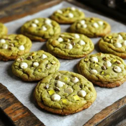 - 2 cups all-purpose flour - 2 tablespoons matcha green tea powder - 1 teaspoon baking soda - 1/2 teaspoon salt - 1/2 cup unsalted butter, softened - 1/2 cup granulated sugar - 1/2 cup brown sugar, packed - 1 large egg - 1 teaspoon vanilla extract - 1 cup white chocolate chips - 1/4 cup chopped pistachios (optional) When I bake Matcha White Chocolate Cookies, I use several key ingredients. First, I choose all-purpose flour for the base. It gives the cookies a nice structure. Matcha green tea powder adds a beautiful green color and unique flavor. Baking soda helps the cookies rise. Salt balances the sweetness. For the fats, I use unsalted butter. Softening it makes it easy to mix. I like a mix of granulated and brown sugar for sweetness. The brown sugar adds a slight chewiness. A large egg binds everything together, while vanilla extract brings warmth. I add white chocolate chips for creamy sweetness. If you want a little crunch, chopped pistachios are a great option. They also add a vibrant green color. What can you use instead of all-purpose flour? You can try almond flour or oat flour for a gluten-free option. If you need a vegan choice, you can use coconut oil in place of butter and a flax egg instead of a regular egg. For sugar, you can swap brown sugar for coconut sugar for a lower glycemic index. Where can you find matcha powder? You can look in health food stores or online. Some popular brands I recommend are Jade Leaf and Matcha Konomi. For white chocolate, choose a brand that lists cocoa butter as the main ingredient. Good options include Ghirardelli or Guittard. When picking butter, look for brands that use high-quality cream, like Kerrygold. They have great flavor that shines in your cookies. - Preheat your oven to 350°F (175°C). - Line a baking sheet with parchment paper. - In a medium bowl, whisk together: - 2 cups all-purpose flour - 2 tablespoons matcha green tea powder - 1 teaspoon baking soda - 1/2 teaspoon salt - Set the dry mix aside for later. - In a large bowl, cream together: - 1/2 cup unsalted butter, softened - 1/2 cup granulated sugar - 1/2 cup brown sugar, packed - Use a hand mixer or stand mixer until the mix is fluffy. - Add in: - 1 large egg - 1 teaspoon vanilla extract - Beat until everything is mixed well. - Gradually add the dry mix to the wet mix. - Stir until just combined; do not overmix. - Fold in: - 1 cup white chocolate chips - 1/4 cup chopped pistachios (optional) - Use a tablespoon or scoop to drop dough onto the baking sheet. - Leave space between each cookie. - Bake for 10-12 minutes. - Cookies are done when edges are golden and centers look soft. - Let them cool for 5 minutes before moving to a wire rack. For a detailed overview, check the [Full Recipe]. To get the best texture in your Matcha White Chocolate Cookies, do not overmix the dough. When you mix too much, cookies can turn tough, and we want them soft and chewy. Just mix until the flour disappears. Also, chilling the dough helps improve flavors. It allows the ingredients to meld, giving you a richer taste. Chill your dough for at least 30 minutes in the fridge for the best results. Balancing the sweetness of white chocolate is key. White chocolate is quite sweet, so you can reduce the sugar in your dough. Try using less granulated sugar or brown sugar for a more balanced flavor. You can also experiment with different types of sugars. Coconut sugar or honey can add unique flavors while lowering the sweetness. Choosing the right matcha grade is crucial for flavor. Culinary grade matcha works well for baking. It has a strong flavor and is less expensive than ceremonial grade. To enhance the matcha taste, consider adding a pinch of salt. Salt can bring out the earthy tones of the matcha. You can also add a bit of vanilla extract to complement the green tea flavor nicely. For the full recipe, check out the Matcha White Chocolate Cookies recipe! {{image_2}} You can make your matcha white chocolate cookies even more fun! Try adding nuts or dried fruit to your dough. Chopped pistachios or walnuts give a nice crunch. Dried cranberries or cherries add a sweet burst. You can also use different types of chocolate. Dark chocolate chips can add a rich taste. Or, try mint chocolate for a fresh twist. If you want to make these cookies gluten-free, switch to a gluten-free flour blend. Many blends work well in cookie recipes. For a sugar-free option, you can use a sugar substitute. Look for ones that measure cup-for-cup like granulated sugar. Both changes keep the cookies tasty and satisfying. You can also change up the flavors based on the season. Try adding spices like cinnamon or nutmeg in the fall. They make the cookies cozy and warm. For holidays, consider adding peppermint extract or holiday-themed sprinkles. These small changes can make your cookies festive and fun. For a full recipe, check the details above. To keep your Matcha White Chocolate Cookies fresh, store them in an airtight container. This helps lock in moisture and flavor. Place a piece of parchment paper between layers to prevent sticking. Keep them at room temperature for best taste. Avoid direct sunlight, as it can cause cookies to dry out. You can freeze either the dough or the baked cookies. For dough, scoop it into balls and freeze on a baking sheet. Once firm, transfer them to a freezer bag. For baked cookies, let them cool completely before wrapping them tightly. To thaw, simply leave the cookies at room temperature for about 30 minutes. For dough, bake straight from the freezer, adding a minute or two to the bake time. Matcha White Chocolate Cookies stay fresh for about one week at room temperature. If stored properly in the freezer, they last for about three months. Signs of spoilage include a hard texture or an off smell. If you notice either, it’s best to toss them out. For the full recipe, check the earlier sections. Yes, you can make these cookies without matcha. If you want a different flavor, try cocoa powder instead. You can also use vanilla extract for a classic taste. Both options work great with white chocolate. You’ll know the cookies are done when the edges turn light golden brown. The centers should look set but still soft. If you press gently, they should spring back, not leave a dent. Leftover matcha is great for drinks or baking. You can make matcha lattes by mixing it with hot milk and sweetener. Try adding it to smoothies for a health boost. For baking, use matcha in pancakes or muffins. You can also sprinkle it on yogurt or oatmeal. For storage, keep matcha in an airtight container. Store it in a cool, dark place to keep it fresh. We explored how to create delicious Matcha White Chocolate Cookies, covering essential ingredients and substitutions. You learned how to mix, bake, and store these treats effectively. Fine-tuning sweetness and flavor variations can enhance your cookies even more. Remember, baking is an art that invites creativity, so feel free to try new twists. With the right techniques, you’ll delight everyone who tries them. Enjoy your cookie-making journey and savor each bite!