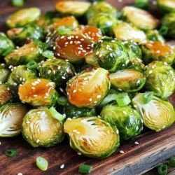 To make Honey Sriracha Brussels sprouts, you need these key items: - 1 lb Brussels sprouts, trimmed and halved - 3 tablespoons olive oil - 2 tablespoons honey - 2 tablespoons Sriracha sauce - 2 cloves garlic, minced - Salt and pepper to taste Each ingredient plays a role. The Brussels sprouts bring earthy flavors. Olive oil helps them roast nicely. Honey adds sweetness, while Sriracha brings heat. Garlic gives a fragrant kick. Salt and pepper enhance all the tastes. Garnishes can make your dish pop! I suggest adding: - 1 tablespoon sesame seeds - 2 green onions, sliced Sesame seeds add crunch, and green onions give a fresh bite. These garnishes also make your dish look more appealing. If you need to swap ingredients, here are some ideas: - For olive oil, use avocado oil or melted coconut oil. - Maple syrup can replace honey for a vegan option. - Any hot sauce can work instead of Sriracha. These substitutions keep the dish tasty while allowing you to use what you have. Enjoy mixing and matching to find your perfect flavor! Start by preheating your oven to 425°F (220°C). This heat will help the Brussels sprouts become crispy. Next, trim and halve 1 lb of Brussels sprouts. Make sure they are fresh and green. In a large bowl, mix the halved Brussels sprouts with 3 tablespoons of olive oil, 2 tablespoons of honey, and 2 tablespoons of Sriracha sauce. Add 2 minced garlic cloves for flavor. Toss everything well to coat the sprouts evenly. Season with salt and pepper to taste. This step is key to enhancing the taste. Spread the coated Brussels sprouts on a lined baking sheet. Ensure they are in a single layer. This helps them roast well. Place the baking sheet in your hot oven. Roast for 20-25 minutes. Halfway through, stir the Brussels sprouts. You want them crispy outside and tender inside. When they are done, take them out of the oven. Drizzle any leftover honey and Sriracha mixture over the top for an extra kick. Transfer the Brussels sprouts to a serving platter. To make them look nice, sprinkle 1 tablespoon of sesame seeds and 2 sliced green onions on top. This adds color and crunch. You can serve these as a side dish or a main. They pair well with grilled chicken or rice. Enjoy the sweet and spicy flavor! To get crispy Brussels sprouts, use a hot oven. Preheat to 425°F (220°C). This high heat helps them roast perfectly. Cut the sprouts in half for more surface area. Spread them out on the baking sheet. Make sure they are not crowded. If they touch, they will steam, not crisp. Stir them halfway through cooking to get an even crunch. You can change the spice in this dish. If you want less heat, cut back on the Sriracha. Start with one tablespoon and taste the mix. You can also add more honey. This will balance the heat with sweetness. For extra spice, add more Sriracha or sprinkle some chili flakes on top. Taste as you go, and find your perfect mix! For this recipe, you need a few basic tools. A large mixing bowl helps combine the ingredients. A baking sheet lined with parchment paper makes cleanup easy. Use a sharp knife to cut the Brussels sprouts and a cutting board for safety. A spatula helps you stir the sprouts during cooking. These simple tools will make your cooking fun and easy! {{image_2}} You can make Honey Sriracha Brussels sprouts a full meal by adding protein. Grilled chicken or shrimp pairs well with the flavors. You can also toss in crispy tofu for a vegetarian option. Simply cube the tofu and add it to the bowl with Brussels sprouts before roasting. The extra protein will make your dish hearty and satisfying. If you want to switch things up, try different sauces. A spicy teriyaki sauce gives a great Asian twist. You can also use a sweet chili sauce for a milder flavor. If you love garlic, mix in a garlic soy sauce for an umami boost. Experimenting with sauces can lead to many tasty results. This recipe is easy to adapt for vegans. Use maple syrup instead of honey for sweetness. Make sure your Sriracha is vegan, as some brands may contain fish sauce. You still get that sweet and spicy kick without any animal products. Enjoy your Brussels sprouts guilt-free! To store your Honey Sriracha Brussels sprouts, let them cool first. Place them in an airtight container. This keeps them fresh for up to three days. Store them in the fridge. If you plan to eat them soon, this method works great. When reheating, you want to keep them crispy. Preheat your oven to 375°F (190°C). Spread the Brussels sprouts on a baking sheet. Bake for about 10-15 minutes. This method helps them regain their crunch. You can also use a skillet over medium heat for a quick reheat. Freezing is an option, but it may change the texture. If you want to freeze them, do it before cooking. Trim and halve the Brussels sprouts, then blanch them for three minutes. Cool them quickly in ice water. After that, drain and pack them in a freezer bag. They can last for up to three months. When ready to use, cook them from frozen, adding a few extra minutes to the roasting time. Yes, you can use frozen Brussels sprouts. However, fresh ones taste better. Frozen sprouts may be softer after cooking. To use frozen sprouts, thaw them first. Then, follow the recipe as usual. To cut the spice, add more honey. You can also reduce the amount of Sriracha. Another option is to mix in some soy sauce. This adds flavor without adding heat. These Brussels sprouts pair well with grilled chicken or steak. You can also serve them with rice or quinoa. They make a great side for any meal. Try adding them to a salad for a crunchy twist. Yes, you can prep the Brussels sprouts ahead. Just coat them with the sauce and store them in the fridge. Bake them when you are ready to eat. Leftovers last about 3 days in the fridge. Store them in an airtight container. Reheat them in the oven or microwave before serving to enjoy their flavor again. You now have a complete guide for Honey Sriracha Brussels Sprouts. We've covered main ingredients, garnishes, and substitutions. The step-by-step cooking process ensures delicious results. Tips for crispiness and spice adjustments help you tailor the flavors. You can explore variations and storage advice to save leftovers. Enjoy experimenting with this dish! Cooking should be fun and easy. Happy cooking, and I hope you love this dish as much as I do!
