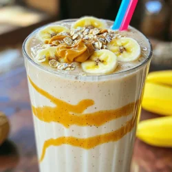 - 1 ripe banana, sliced - 2 tablespoons natural peanut butter - 1/2 cup rolled oats - 1 cup almond milk (or any milk of choice) The main ingredients in this smoothie are simple, yet full of flavor. The ripe banana adds natural sweetness and creaminess. The natural peanut butter gives it a rich, nutty taste and healthy fats. Rolled oats add fiber and make the smoothie filling. Finally, almond milk makes it smooth and gives it a nice texture. - 1 tablespoon honey or maple syrup - 1/2 teaspoon vanilla extract - A pinch of cinnamon - Ice cubes You can enhance your smoothie with optional ingredients. Honey or maple syrup boosts sweetness if you like it sweeter. Vanilla extract adds a warm flavor that pairs well with banana and peanut butter. A pinch of cinnamon gives a nice spice kick. If you want a chilled drink, toss in some ice cubes. Each of these options adds a unique twist to your delicious creation. First, gather your ingredients. You will need: - 1 ripe banana, sliced - 2 tablespoons natural peanut butter - 1/2 cup rolled oats - 1 cup almond milk (or any milk of choice) - 1 tablespoon honey or maple syrup (optional for sweetness) - 1/2 teaspoon vanilla extract - A pinch of cinnamon - Ice cubes (optional, for a chilled smoothie) Now, add the sliced banana, peanut butter, and rolled oats to your blender. Make sure to place them at the bottom. This helps with blending. Next, pour in the almond milk. If you want some sweetness, add the honey or maple syrup now. These steps set a solid base for your smoothie. Blend the mixture on high. Aim for about 30 seconds to 1 minute. You want a smooth and creamy texture. If it seems too thick, you can add a bit more almond milk to loosen it up. Once blended, taste your smoothie. If you want it sweeter, adjust the sweetness as needed. Blend it for a few more seconds to mix in any added sweetener. Pour your smoothie into a tall glass. It looks great when you do this! For a fun touch, drizzle some peanut butter on top. You can also sprinkle a few oats or a dash of cinnamon for extra flair. Serve with a straw to make sipping easy. Enjoy your delicious Peanut Butter Banana Oat Smoothie! Choosing the right blender is key for a smooth drink. A high-speed blender works best. It blends ingredients evenly and makes your smoothie creamy. If you have a regular blender, cut fruits smaller. This helps them blend better. For blending techniques, start on low speed. Gradually increase to high. This way, all ingredients mix well. Stop and scrape down the sides if needed. Blend until the mixture is smooth, about 30 seconds to 1 minute. You can easily modify the sweetness to match your taste. If you like it sweeter, add more honey or maple syrup. Start with one tablespoon and taste it. Add more if you need it sweeter. If you want alternatives, try using ripe bananas for natural sweetness. You could also use dates or agave syrup. Both add great flavor without refined sugar. To boost nutrients, consider adding spinach or kale. These greens blend well and don’t change the taste much. You can also add a scoop of protein powder for extra energy. Chia seeds or flaxseeds are great too. They add fiber and healthy fats. Just one tablespoon can make your smoothie even better. Experiment with these add-ins for a more nutritious drink. {{image_2}} You can easily make this smoothie vegan. Just swap almond milk with any plant-based milk. Options include oat milk, coconut milk, or soy milk. Each choice adds its own flavor twist. For a nut-free option, go with oat milk. It keeps the smoothie creamy and delicious. Want a boost in protein? Add a scoop of protein powder. You can also use Greek yogurt for extra creaminess. This addition keeps you full longer and makes the smoothie more filling. Perfect for a post-workout snack or a busy morning. Feel free to get creative with flavors! You can add other fruits like berries or mango. A dash of nutmeg or ginger adds a warm spice. Mix in chia seeds or flaxseeds for added nutrition. Both options are great for fiber and omega-3s. They also give your smoothie a fun texture. To keep your peanut butter banana oat smoothie fresh, store it in the fridge. Use an airtight container to minimize air exposure. This helps prevent spoilage. The smoothie tastes best within 24 hours. If you wait longer, it may separate. Just give it a quick shake before drinking. Want to save some for later? Freezing is a great option! Pour your smoothie into ice cube trays or small containers. This way, you can grab a portion when you want it. To thaw, just place it in the fridge overnight. For a quick fix, run warm water over the container. This helps keep the texture smooth. Choose the right container for your smoothie. Glass jars are a good choice; they don’t hold odors. Look for BPA-free plastic containers if you prefer lighter options. You can also find eco-friendly packaging made from recycled materials. These are great for both you and the planet. A peanut butter banana oat smoothie can last up to 24 hours in the fridge. After that, it may lose its creamy texture and taste. It’s best to drink it fresh. If you plan to store it, place it in an airtight container. This helps keep it fresh for a little longer. Yes, you can make this smoothie ahead of time! To prep, blend all the ingredients and store it in the fridge. Just remember, it’s best to drink it within 24 hours. If you want to save time, you can also prepare the ingredients the night before. Slice the banana and measure the oats, peanut butter, and milk. This way, you can just blend in the morning. This smoothie can work as a meal replacement. It has carbs, protein, and healthy fats. The oats provide fiber, while peanut butter adds protein. If you want it to be more filling, consider adding a scoop of protein powder or Greek yogurt. This will boost the protein content and keep you full longer. In this post, we explored how to make a delicious peanut butter banana oat smoothie. We covered the main and optional ingredients, step-by-step instructions, and tips for the perfect blend. I shared variations to keep it interesting, along with storage methods to enjoy later. Remember, this smoothie can be a tasty snack or a meal. It’s easy to customize and packed with nutrients. Dive into your smoothie adventure and enjoy every sip!
